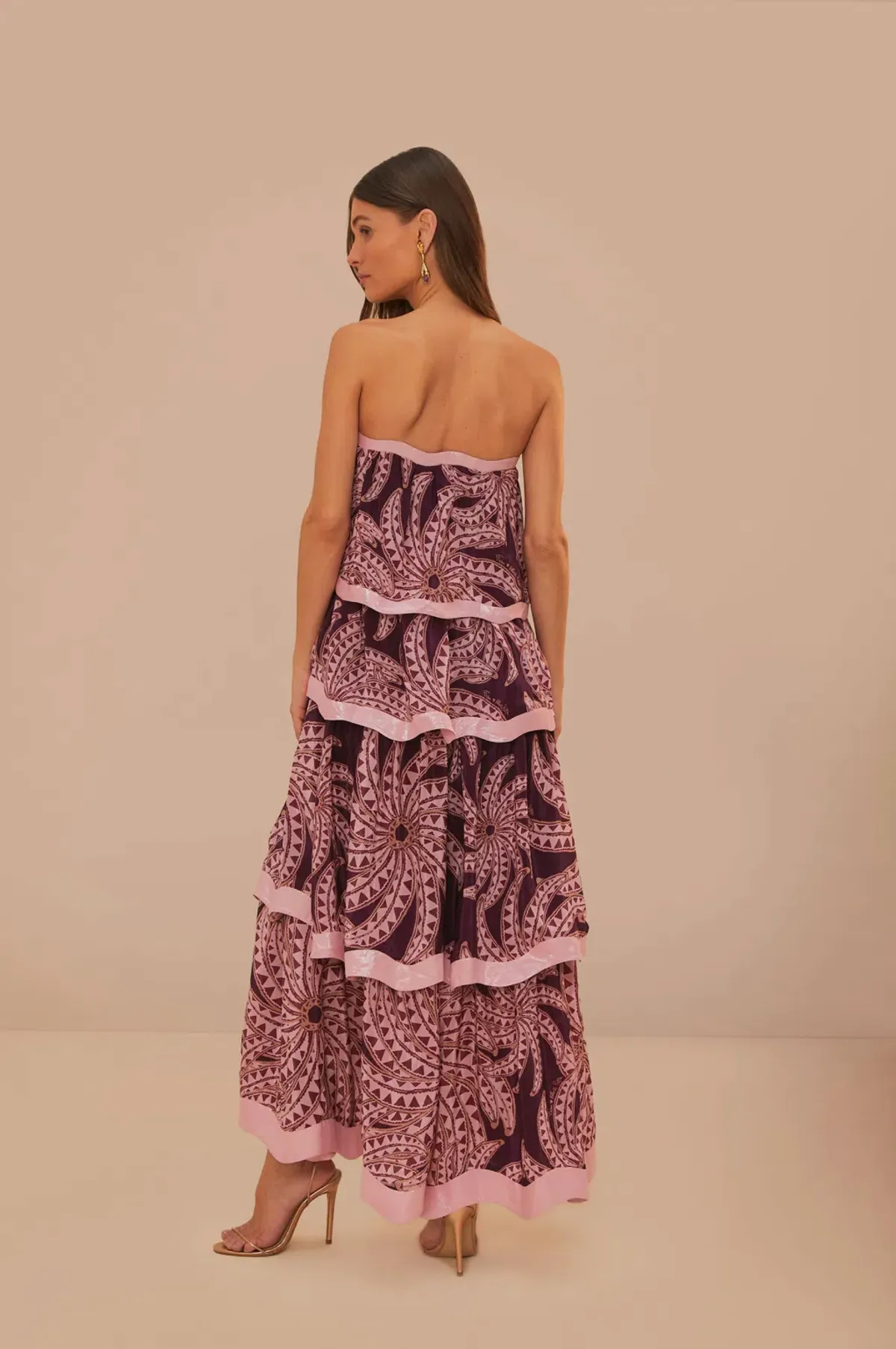 Farm Rio Bananada Midi Dress Burgundy Size XS / AU 8 - Image 2