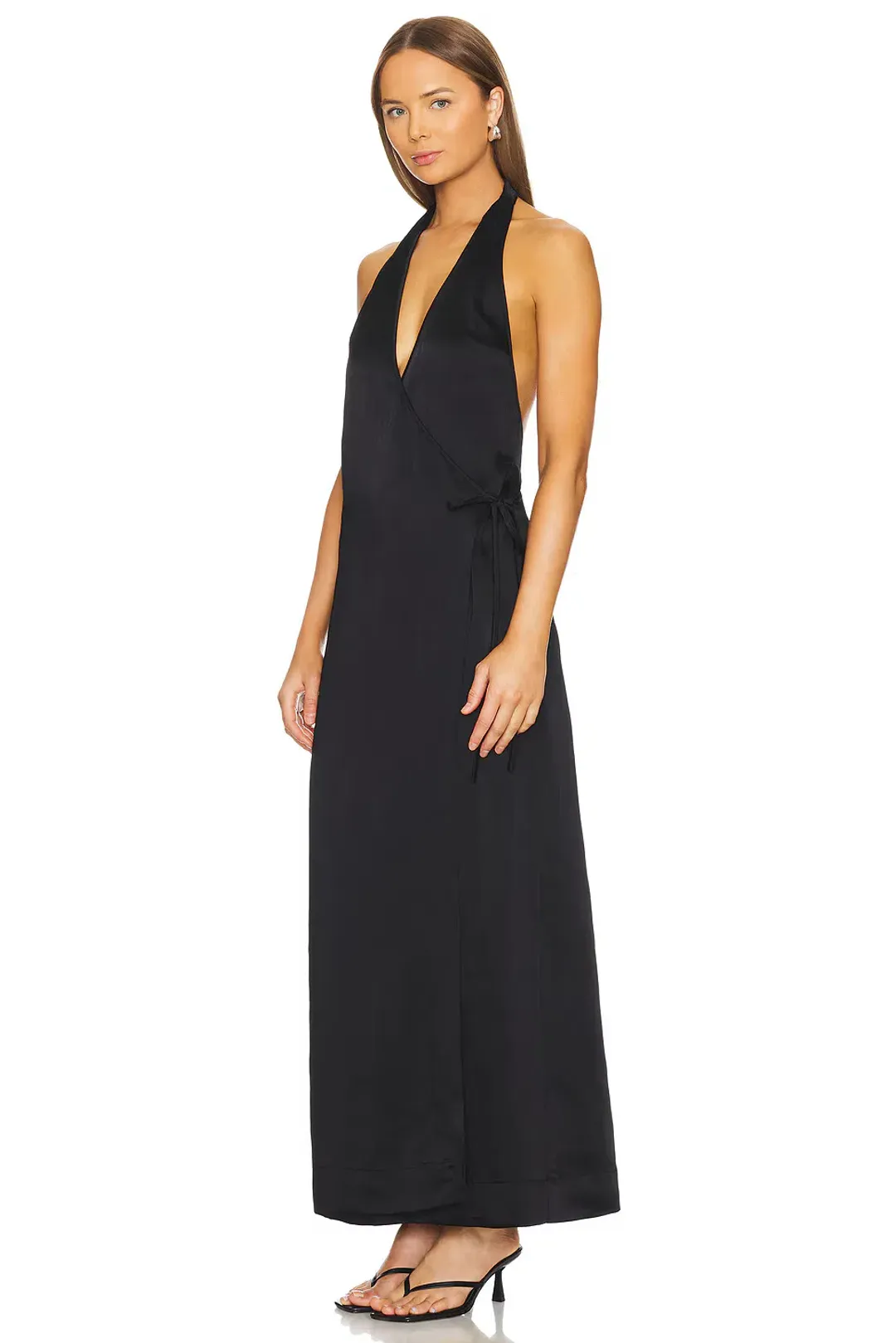 Bondi Born Nara Halter Dress Black Size 6 for rent on The Volte - main image
