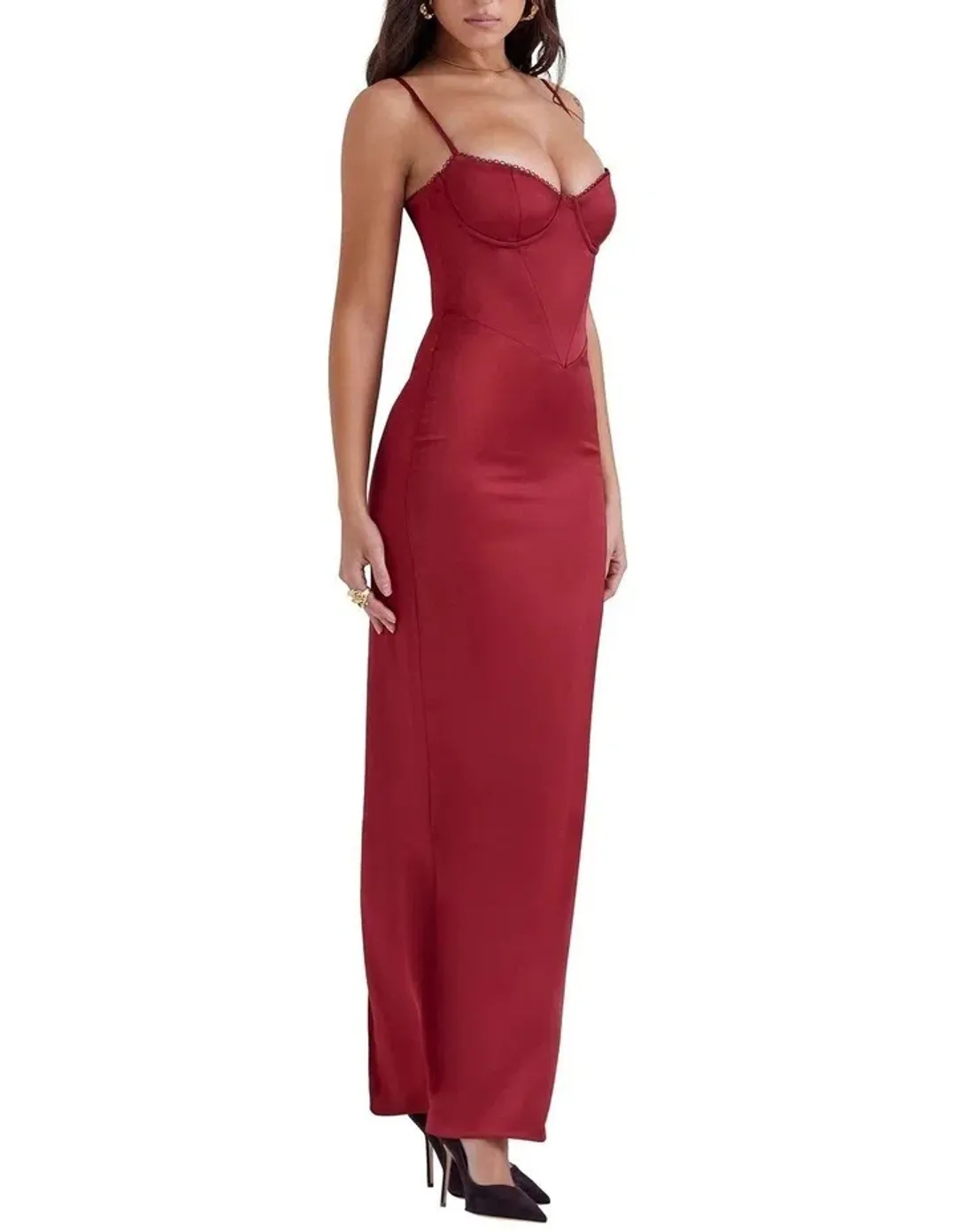 House of CB Stefania Corset Maxi Dress Red Size XS / AU 6  for rent on The Volte - main image