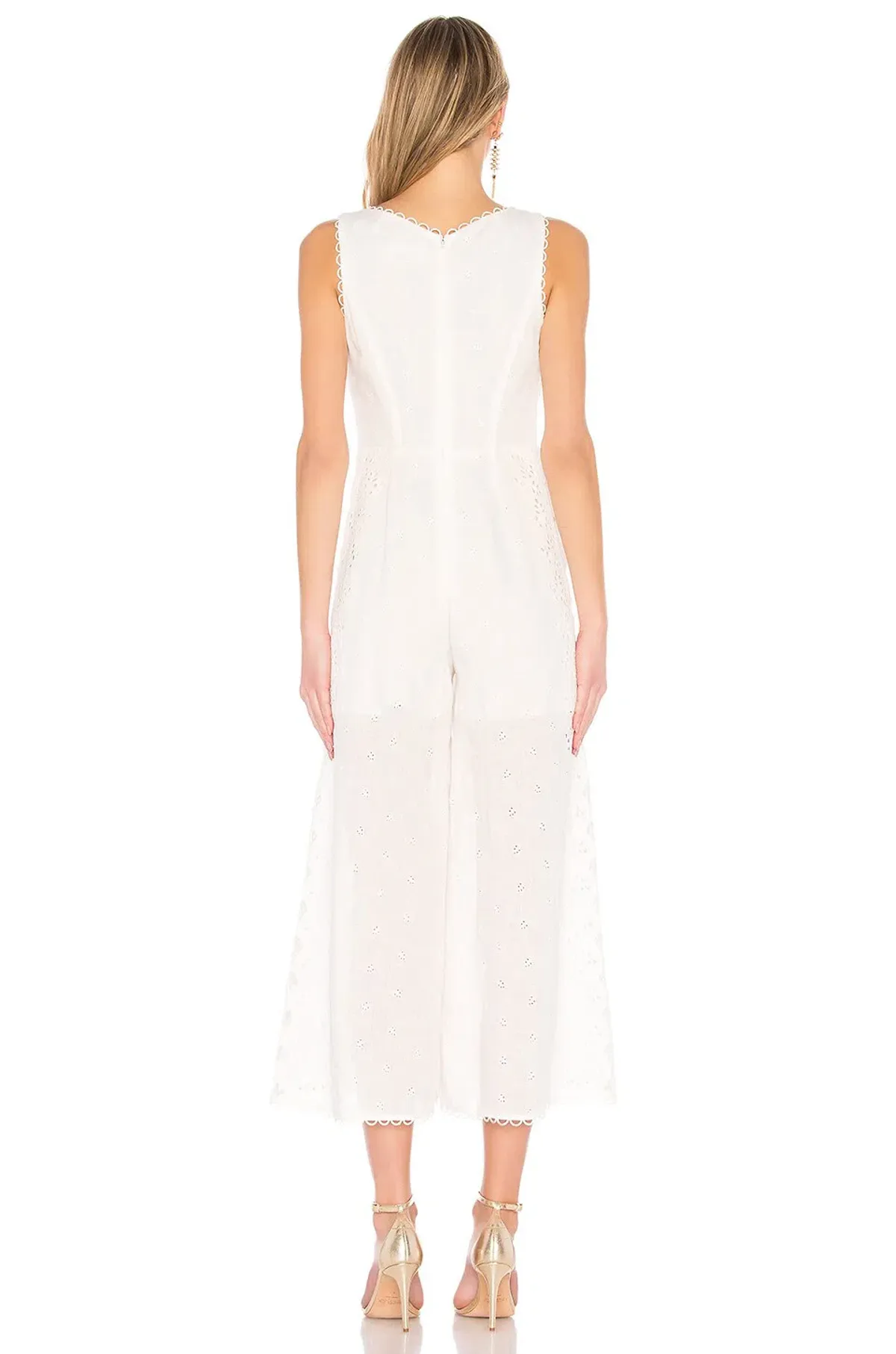 Zimmermann Helm Eyelet Vine Jumpsuit Ivory Size 0 / AU 8 - Image 2