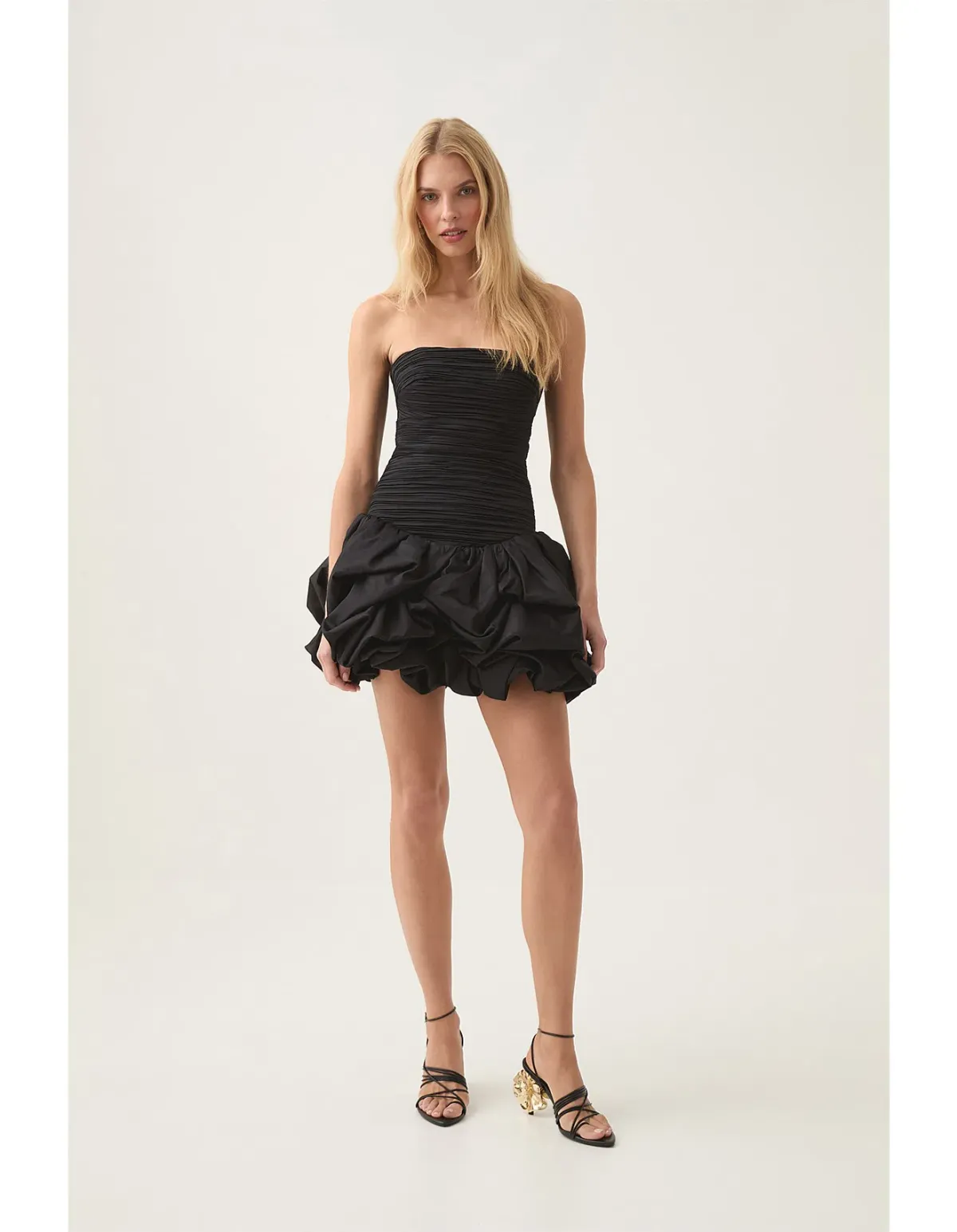 AJE Violette Bubble Hem Mini Dress Black Size 10 - Image 1