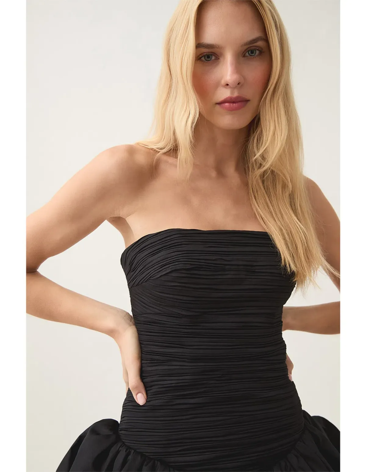 AJE Violette Bubble Hem Mini Dress Black Size 10 - Image 2