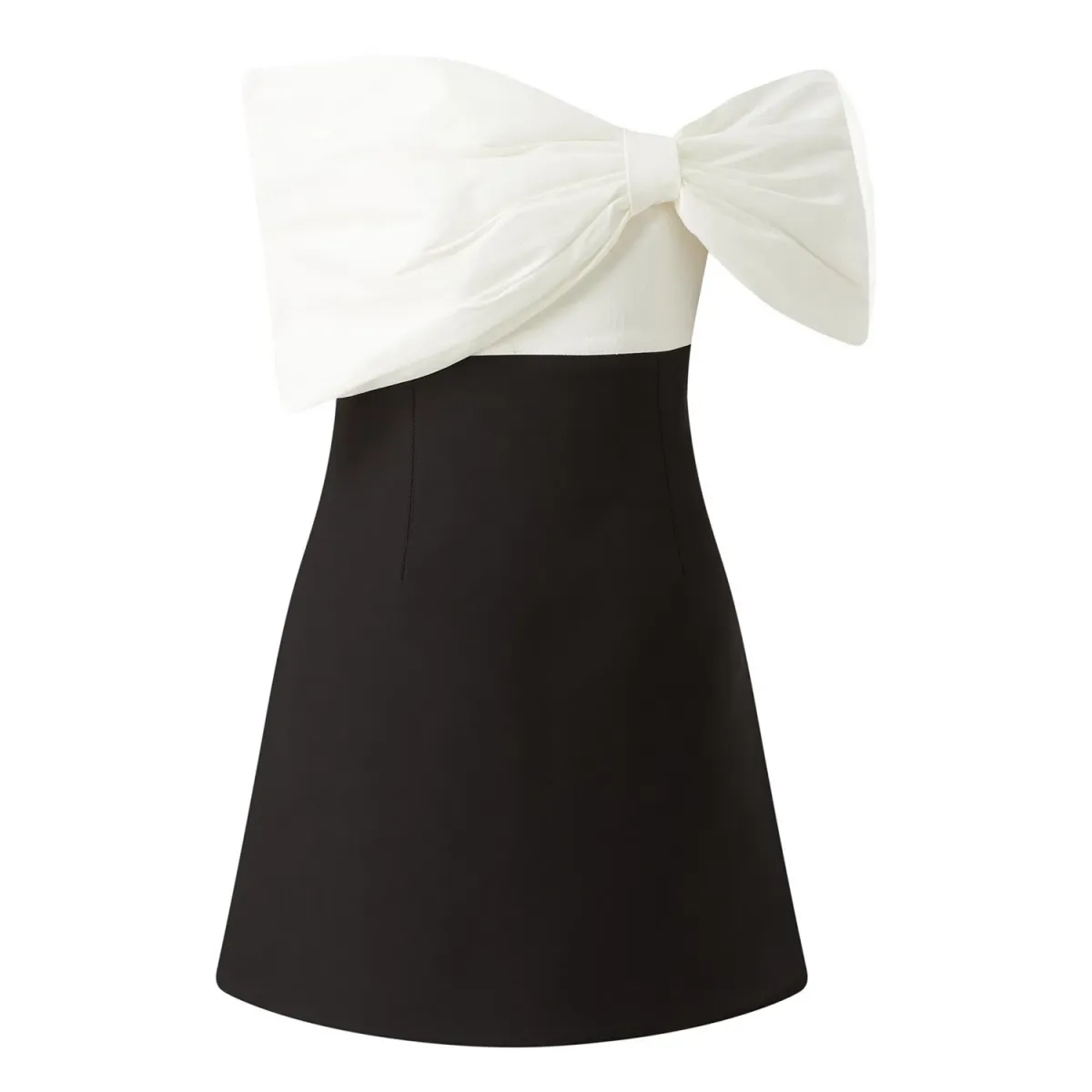 Rachel Gilbert Bow Kace Mini Dress Black/White Size 8 - Image 2
