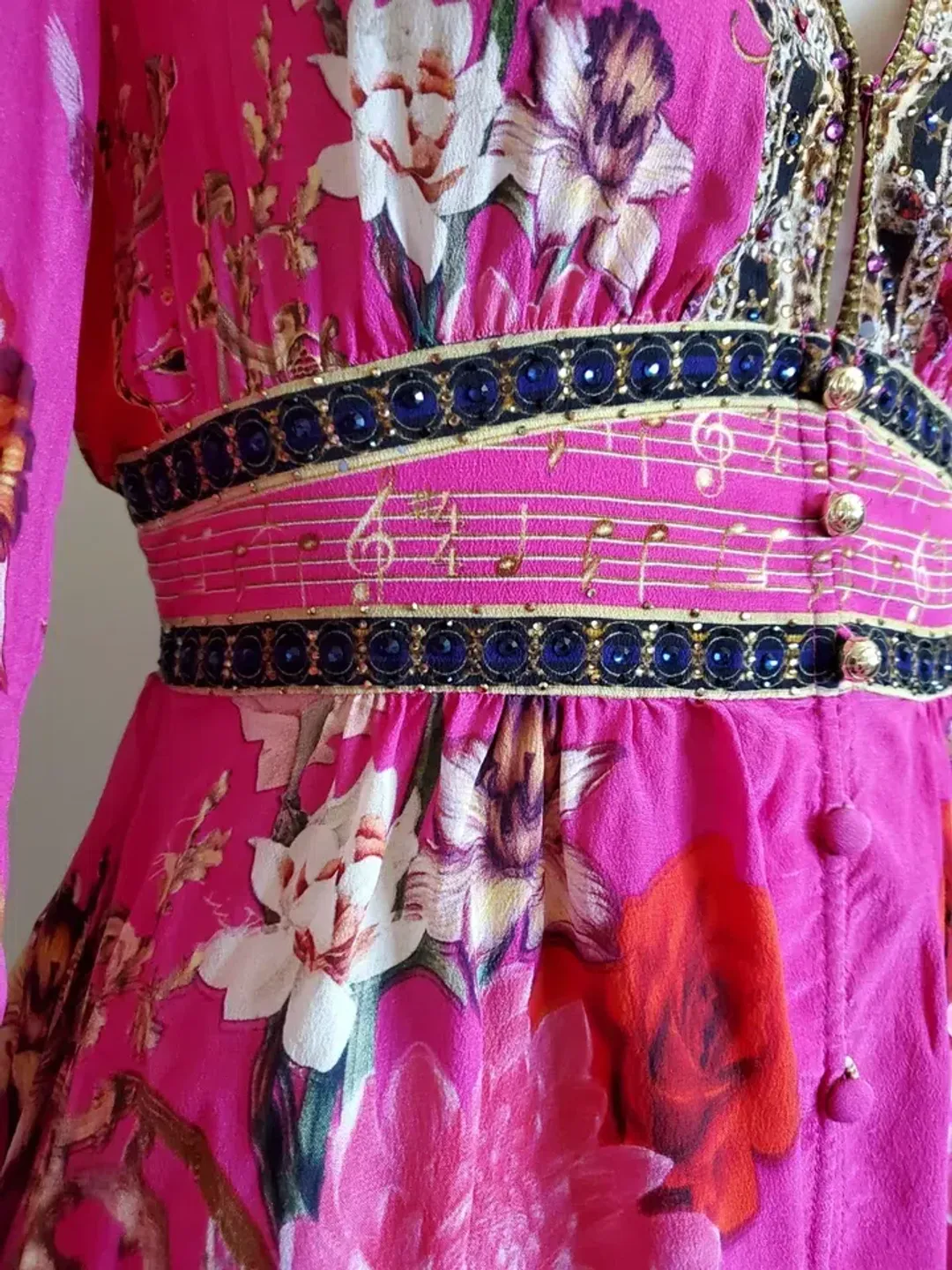 Camilla x Robbie Williams Button Front Frill Dress pink XXS What Happens on TOUR for rent on The Volte - main image