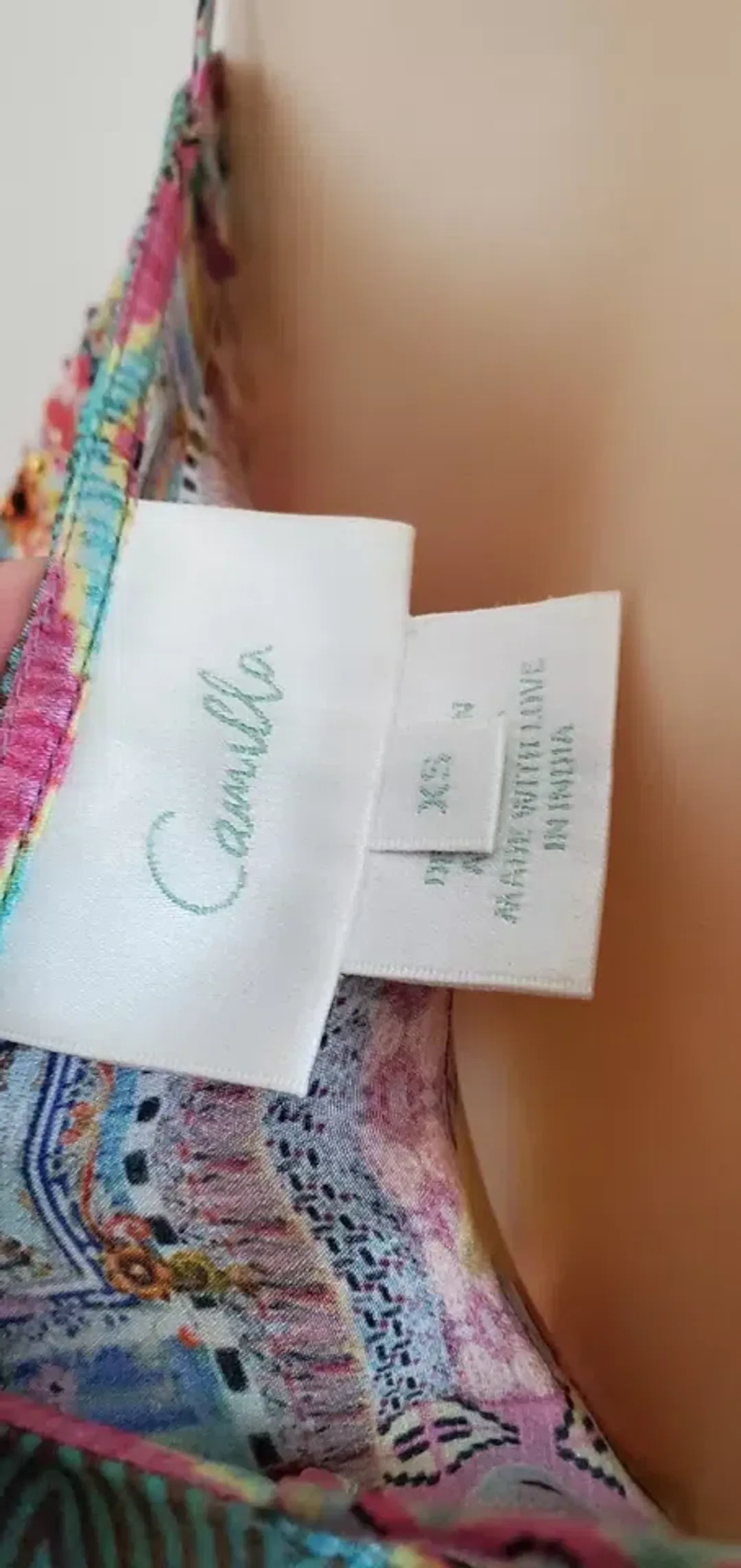 Camilla Silk Wrap Mini Dress size XS 8 AU sleeveless Close To My Heart Frill for rent on The Volte - main image