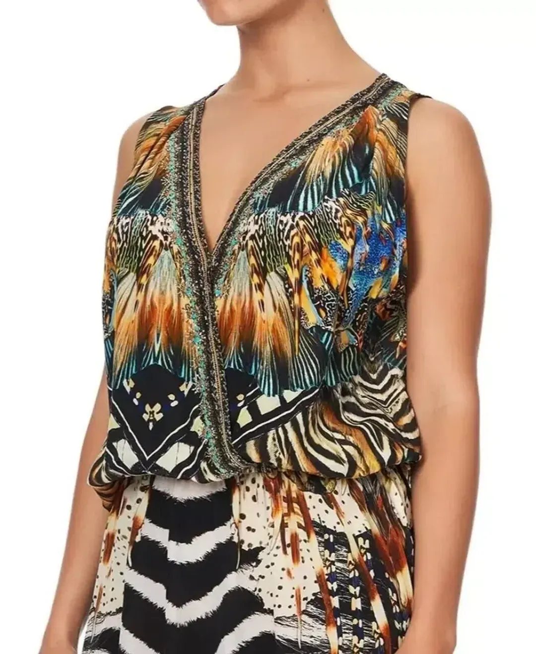 Camilla Cross Over Dress With Long Back Lost Paradise Size XS/Au 8  for rent on The Volte - main image