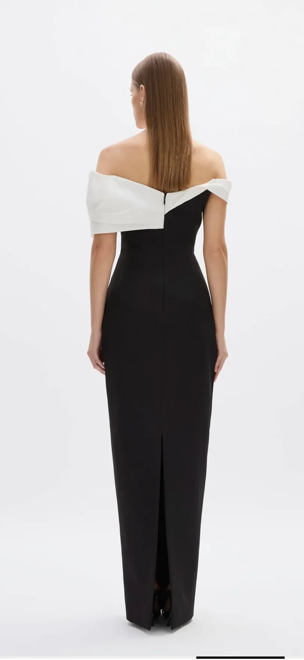 Rachel Gilbert Delilah Gown Black/White Size 8 - Image 4