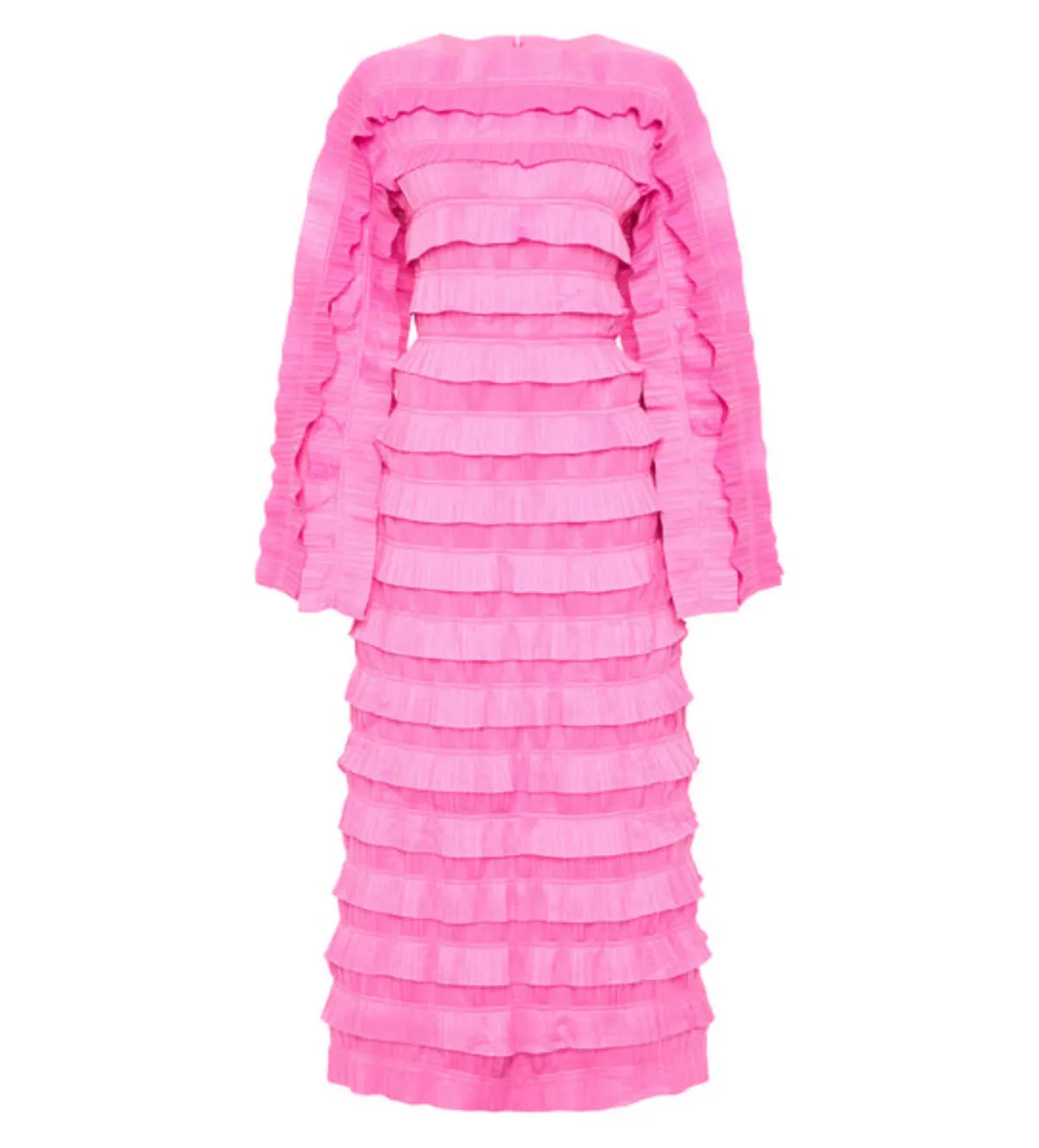 Aje Palladium Ruffled Midi Dress Pink  Size  8 - Image 4