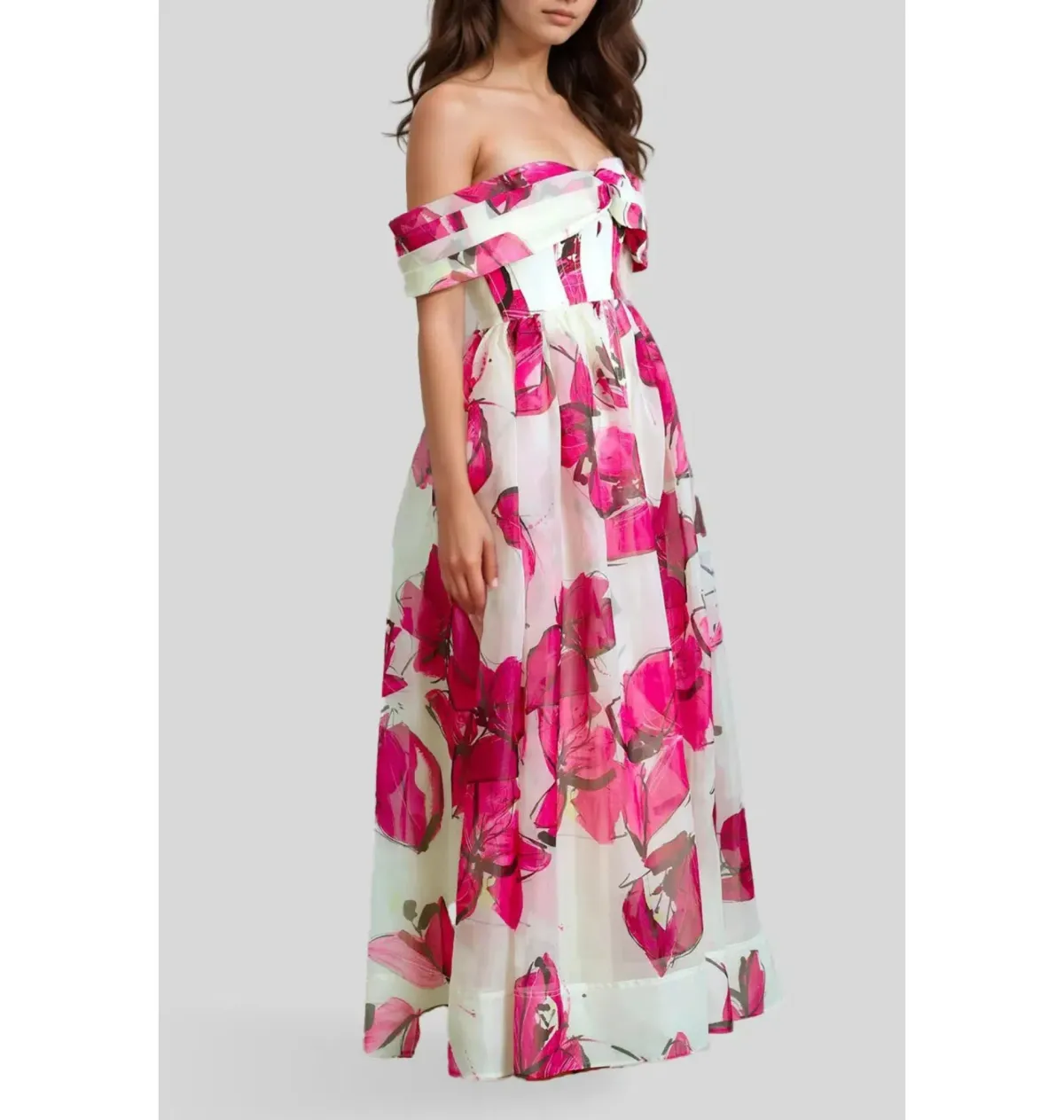 Aje Cordelia Corseted Maxi Dress in Falling Florals Size AU 6 - Image 2