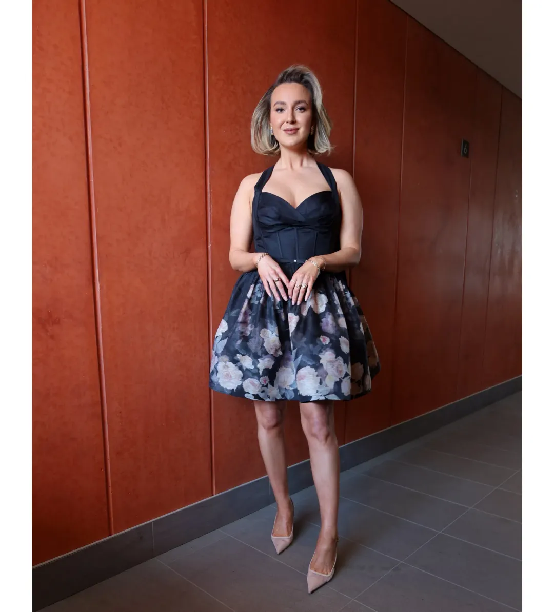 Zimmermann The Crush Picnic Mini Dress in Black Floral Size 0 / AU 8 for rent on The Volte - main image