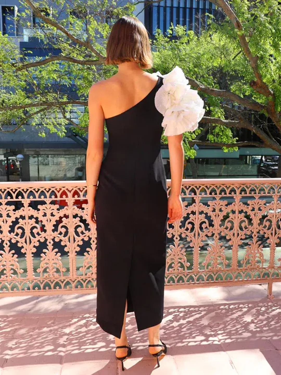 Acler Hampstead Dress Black and Ivory Size AU 14 for rent on The Volte - main image