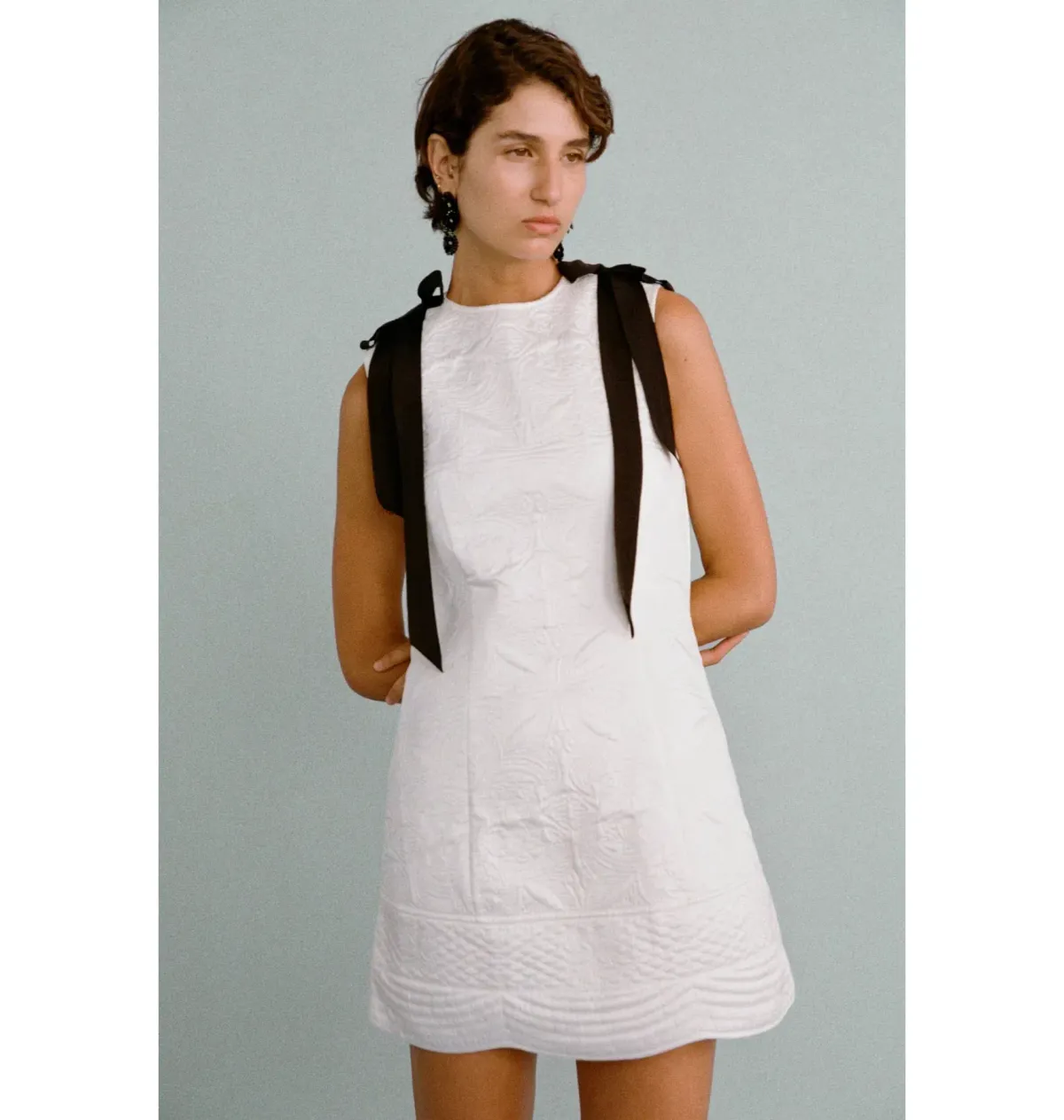  Lovaan Lena Mini Dress White Size AU 8 - Image 2