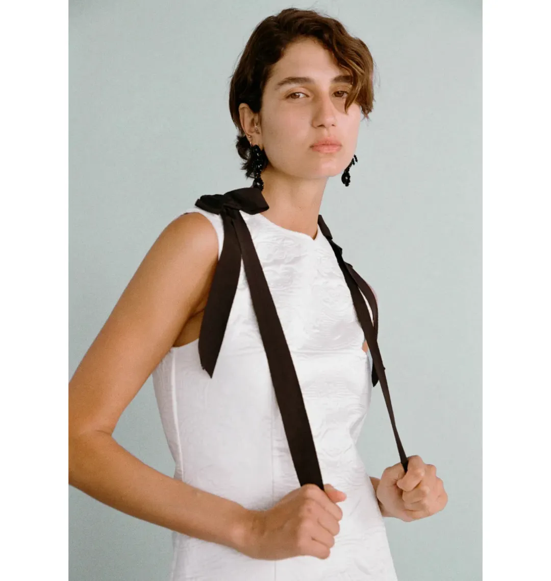  Lovaan Lena Mini Dress White Size AU 8 for rent on The Volte - main image