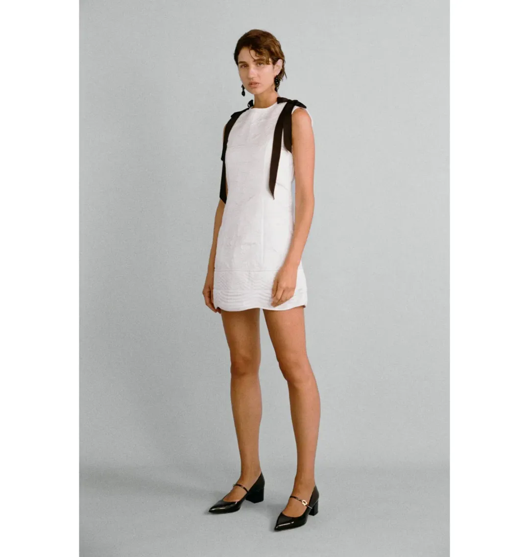  Lovaan Lena Mini Dress White Size AU 8 for rent on The Volte - main image