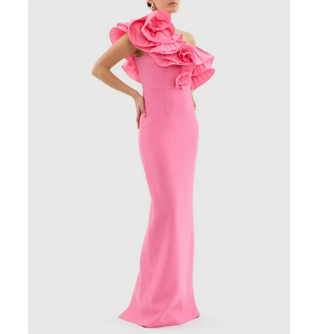 Rebecca Vallance Rosita Gown Shrimp Pink Size AU 8 for rent on The Volte - main image
