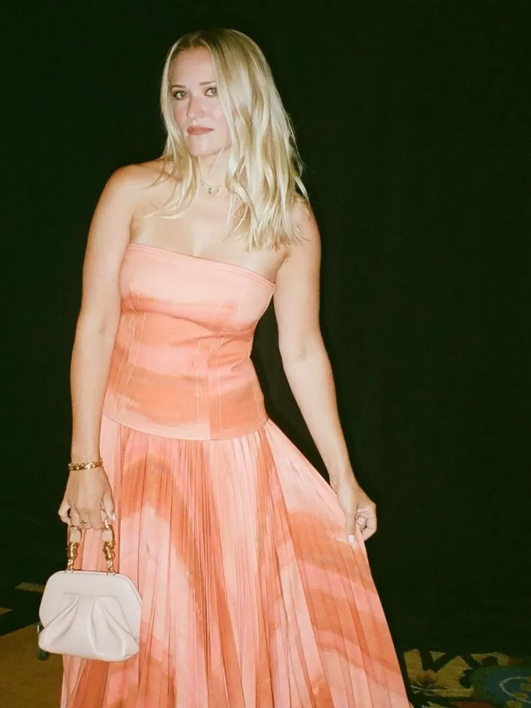 Acler Brayswick Midi Dress Melon Watercolour Size 12  for rent on The Volte - main image