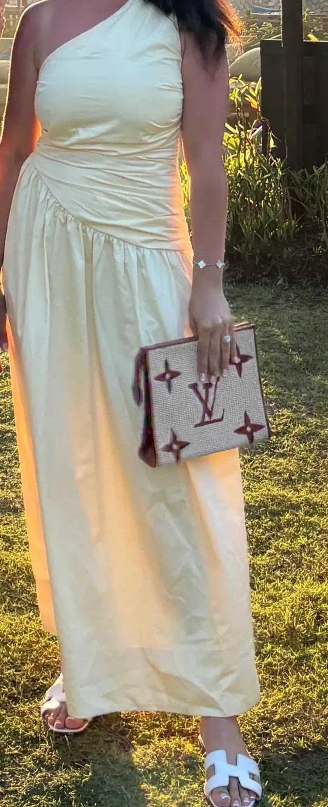 Louis Vuitton Pouch 26 Raffia Monogram  for rent on The Volte - main image