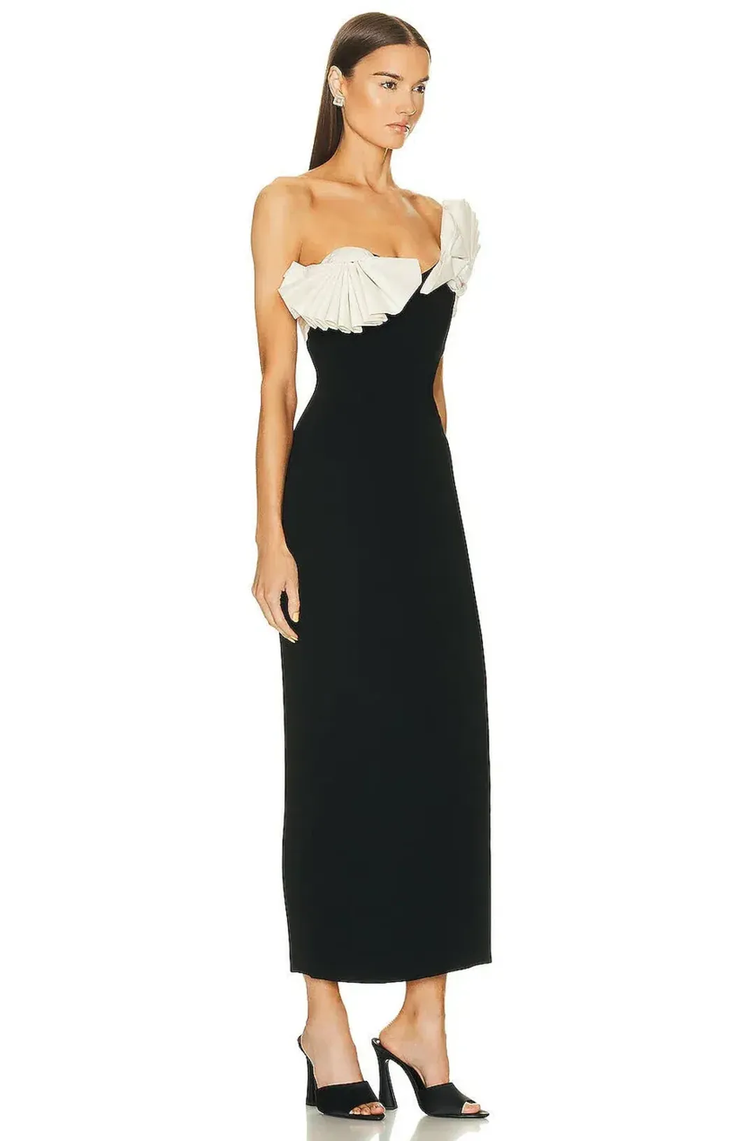 Rachel Gilbert Lavina Midi Dress Black Size 8/S for rent on The Volte - main image
