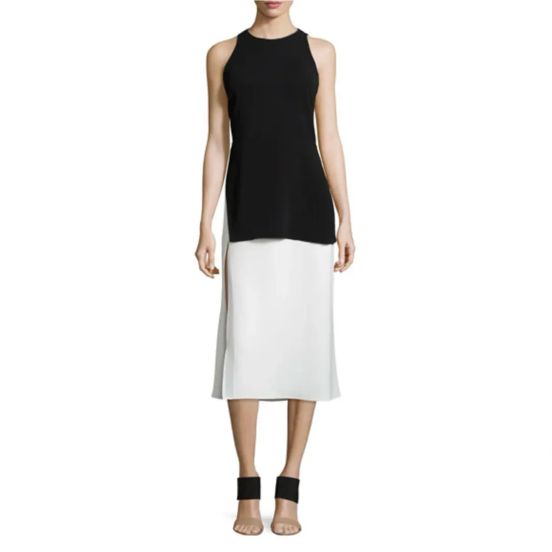 A.L.C. Mer Sleeveless Midi Dress Black White Size AU 4 for rent on The Volte - main image