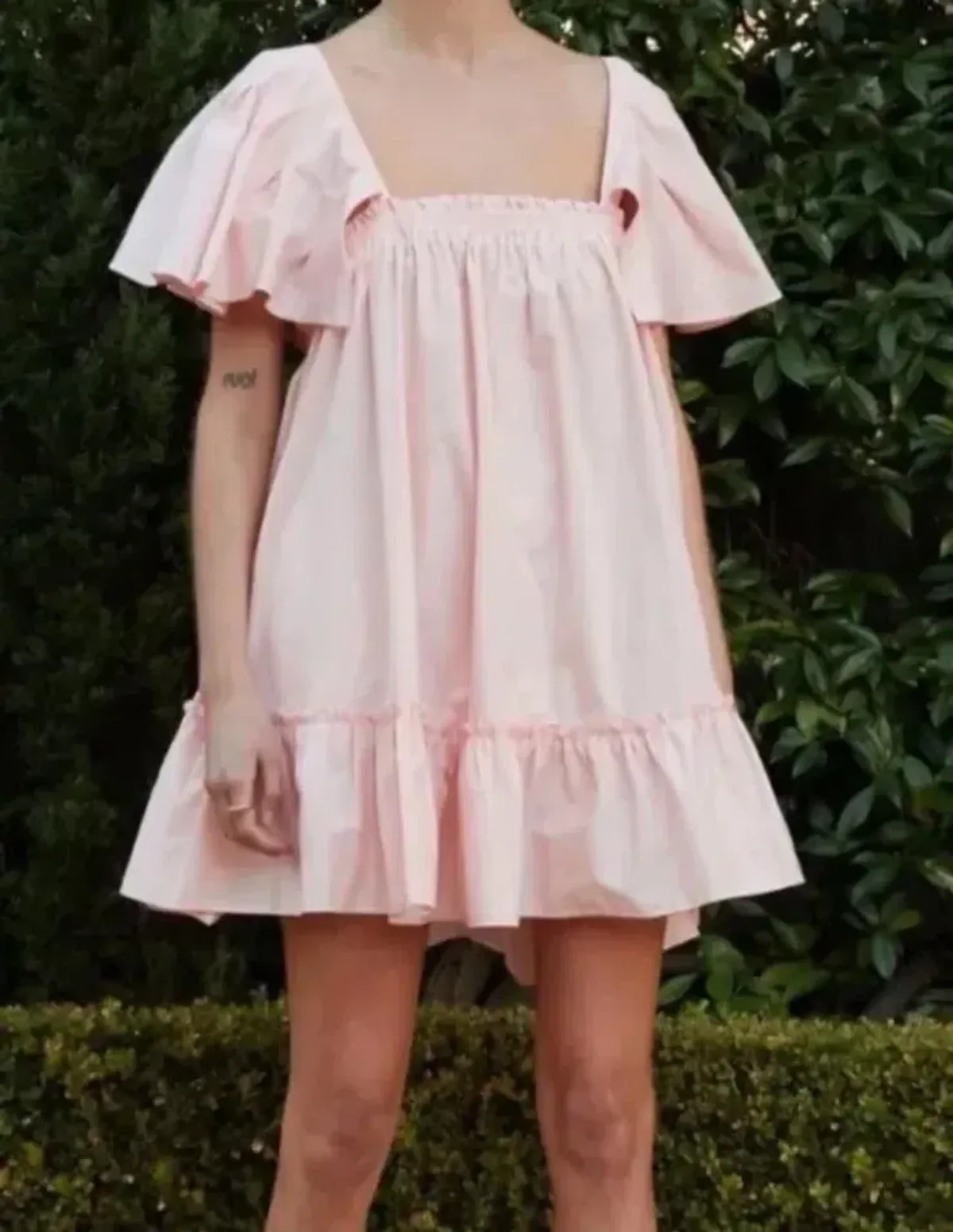 Blanca Studios Filomena Mini Dress Pink One Size baby Babydoll flare - Image 5