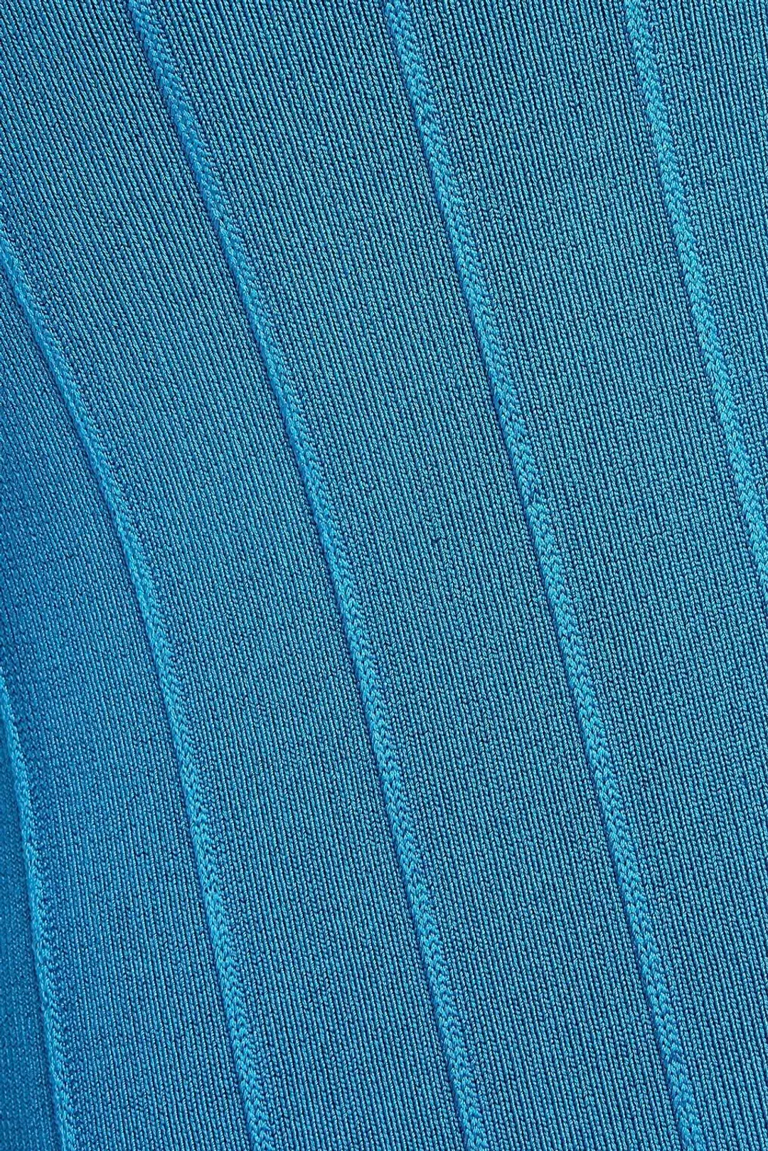 Galvan London Electra Stretch Knit Midi Dress Electric Blue Size XL / AU 16 for rent on The Volte - main image