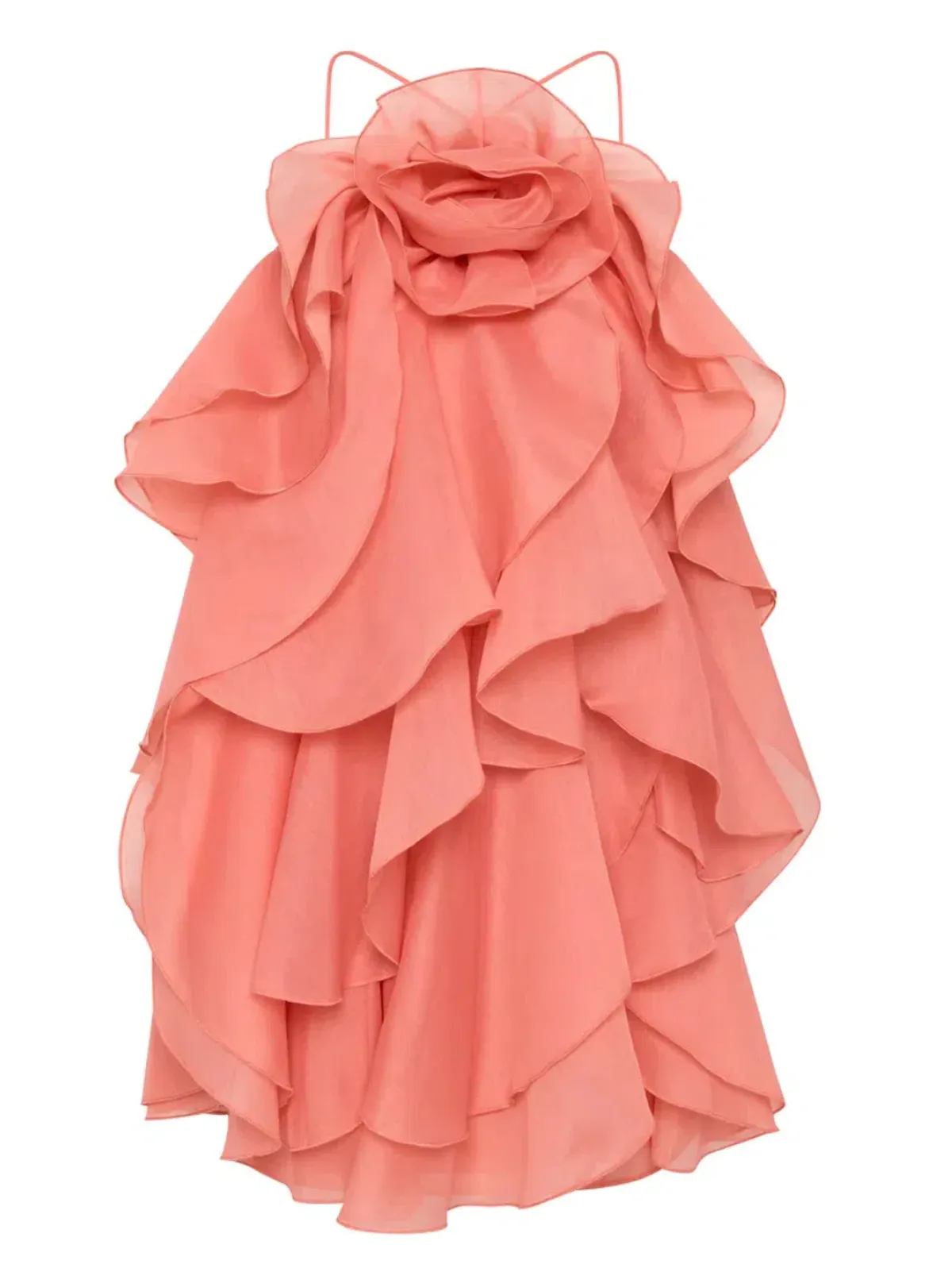 Aje Pandorea Layered Mini Dress Washed Coral Size 6 - Image 8