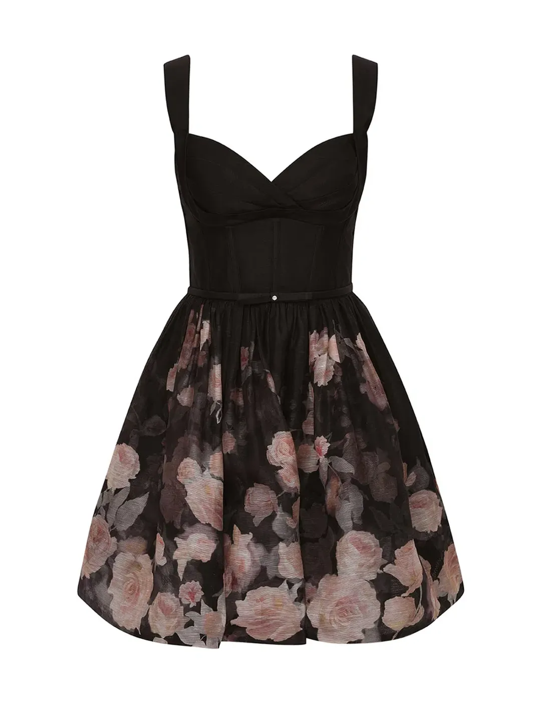 Zimmermann Crush Picnic Mini Dress Black Floral Size 2 / AU 12 for rent on The Volte - main image