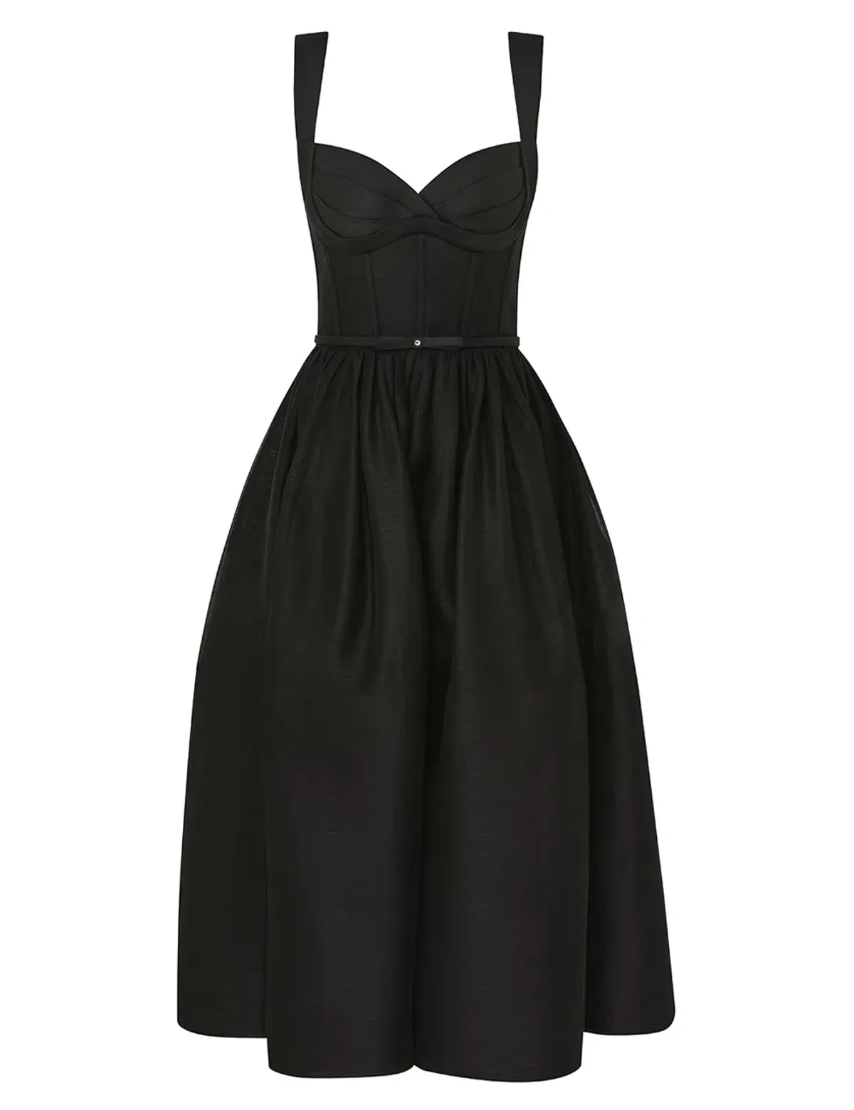 Zimmermann Crush Picnic Midi Dress in Black Size 2 / AU 12 - Image 1