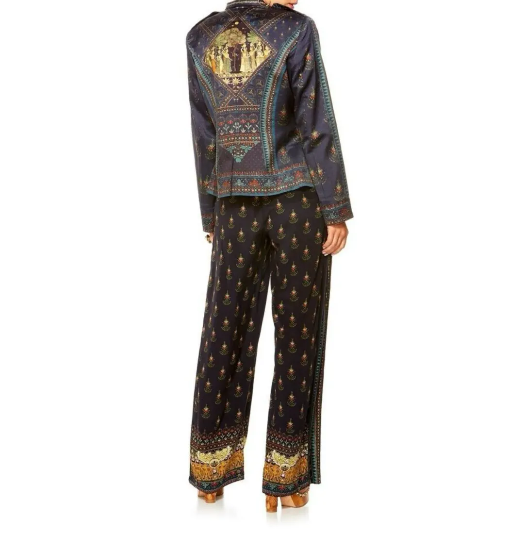 Camilla Bliss Of Bohemia Blazer Double Breasted Tailored Jacket Boho Leopard Size 10/M   for rent on The Volte - main image