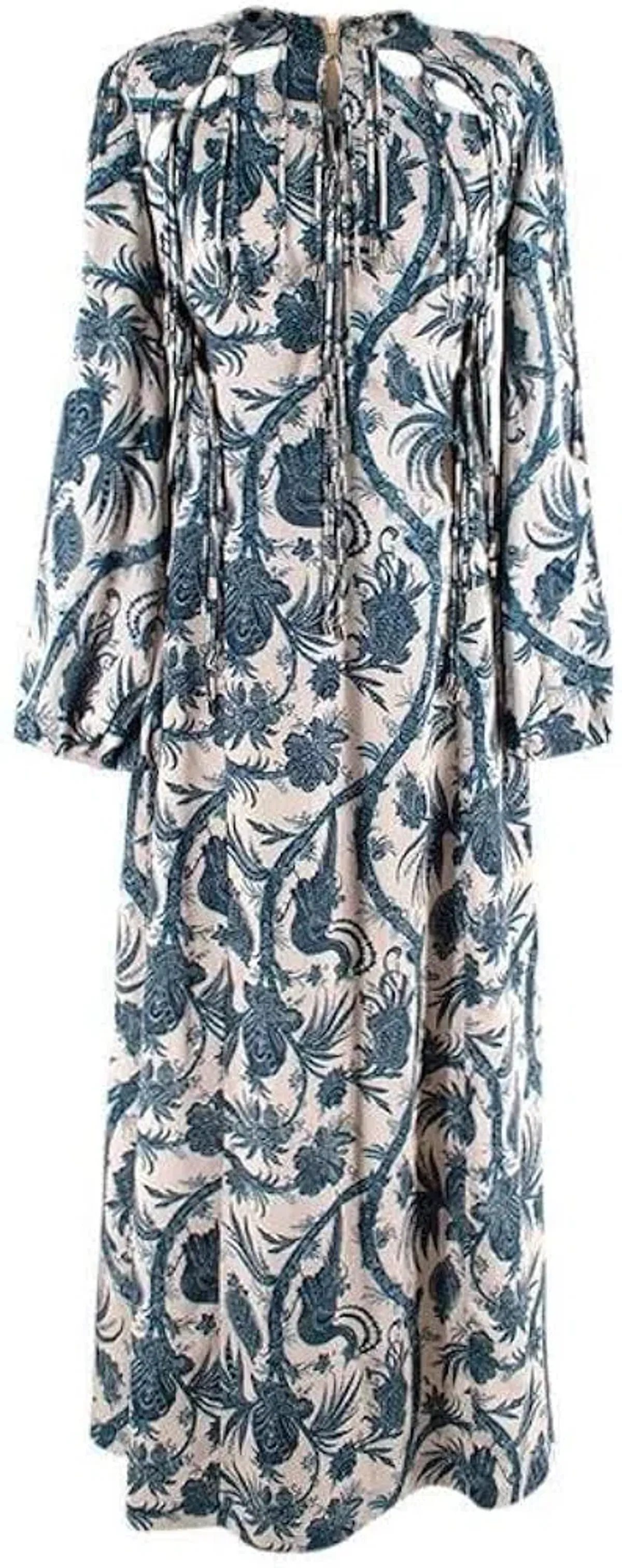 Zimmermann Adorn Tie Up Bird Chintz midi Dress Paisley Blue designer Size 1 / AU 10 / us 6 - Image 2