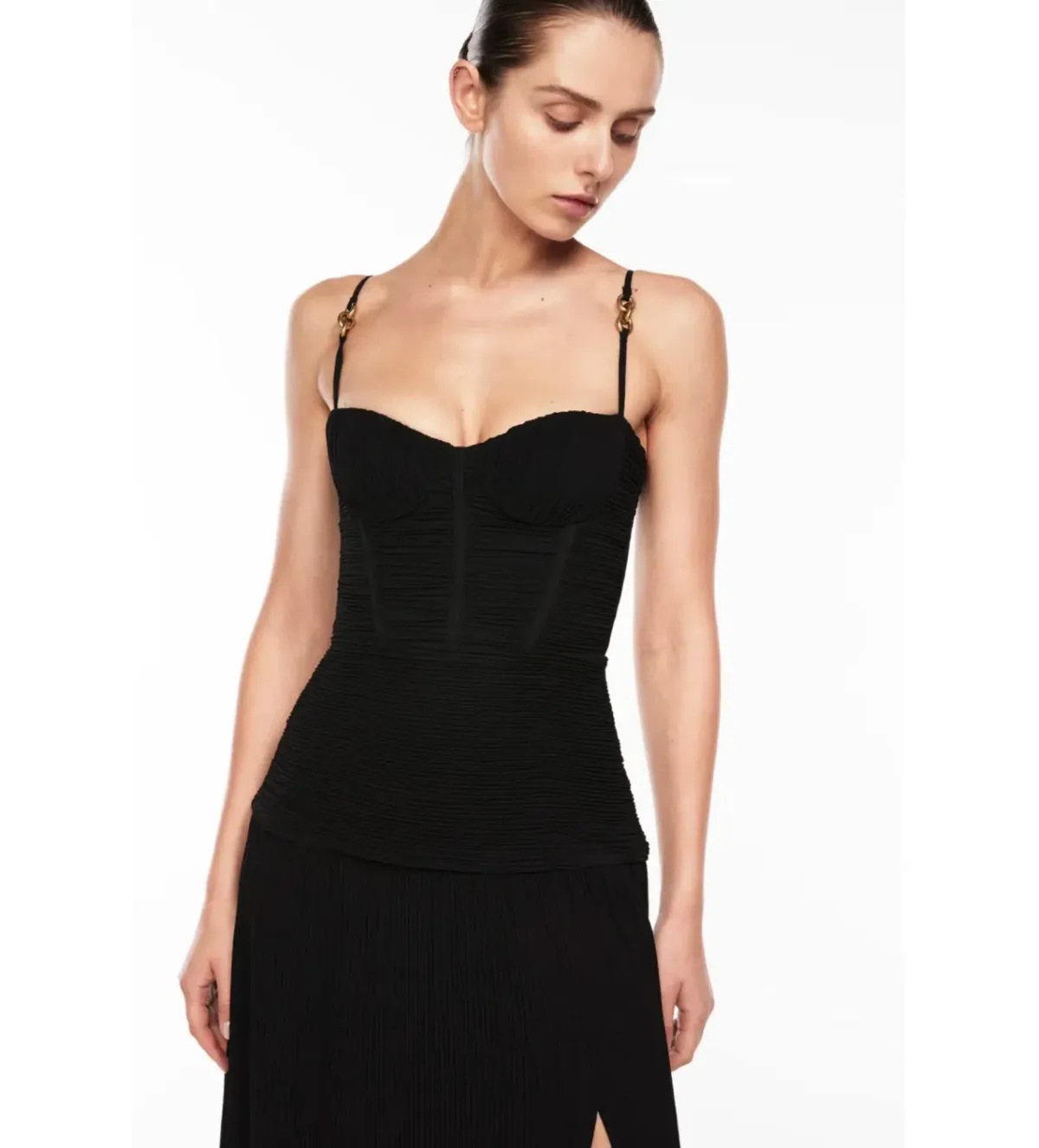 Manning Cartell Double Time Pleat  Dress Black Size AU 10  - Image 2