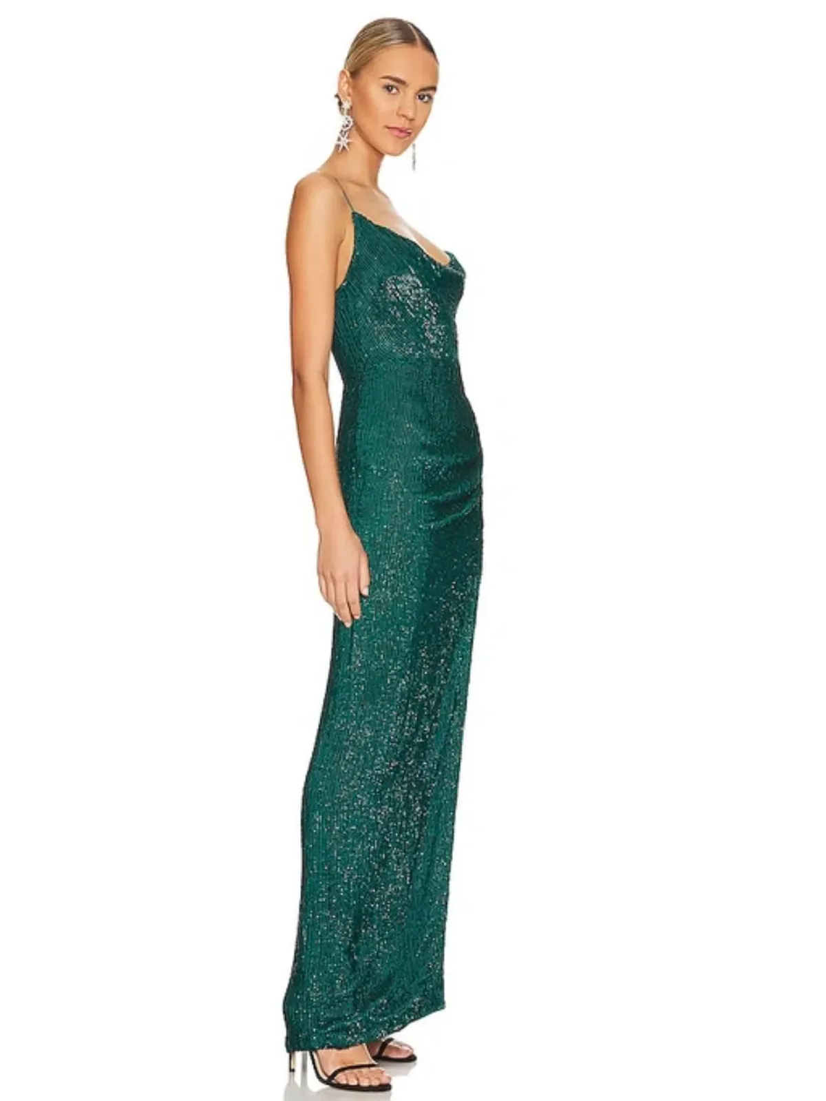 Retrofete Katya Dress Emerald Green Sequin Size AU 8 - Image 2
