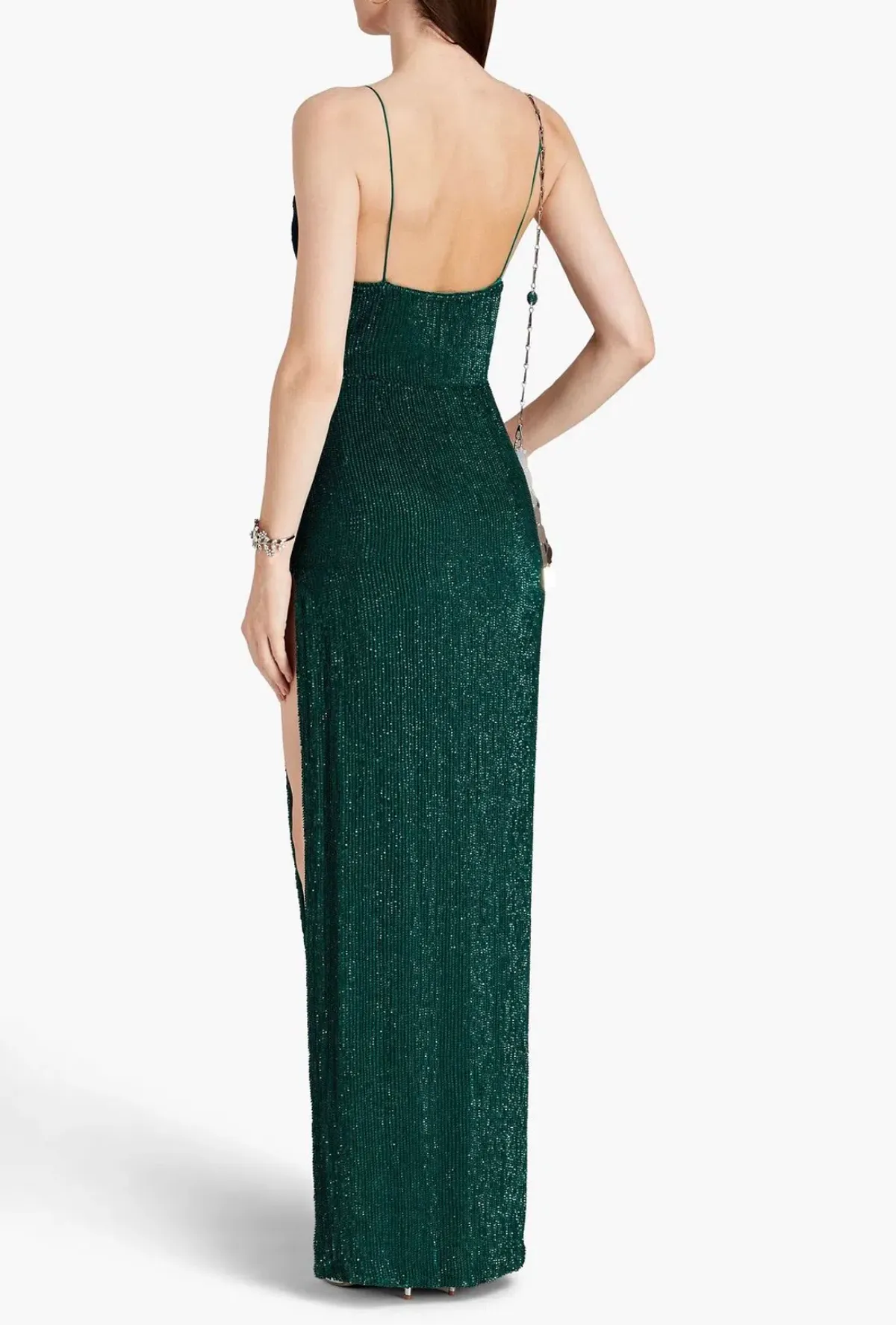 Retrofete Katya Dress Emerald Green Sequin Size AU 8 - Image 4