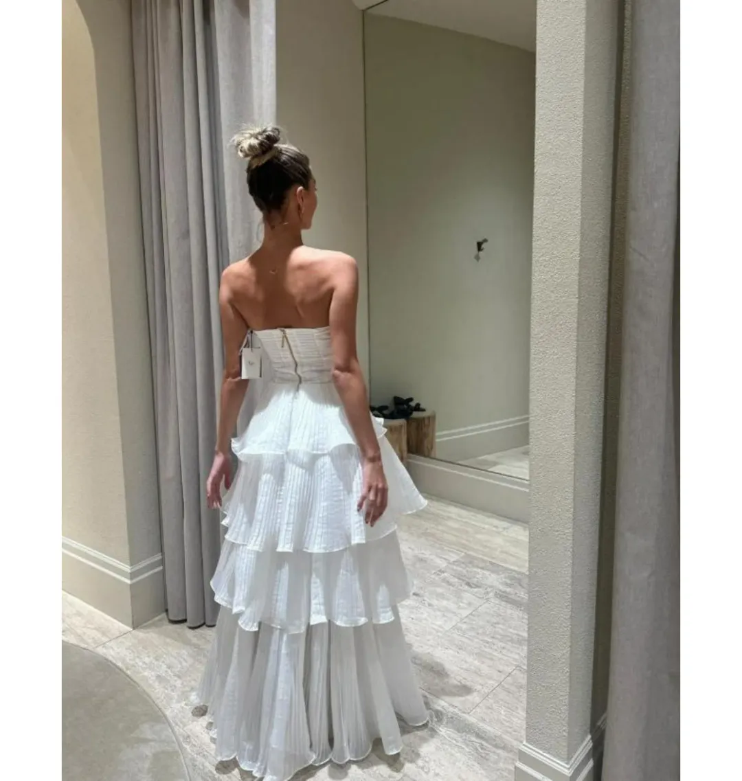 Aje Set Sunbeam Bustier and Cosmos Skirt in White Size AU 4  for rent on The Volte - main image