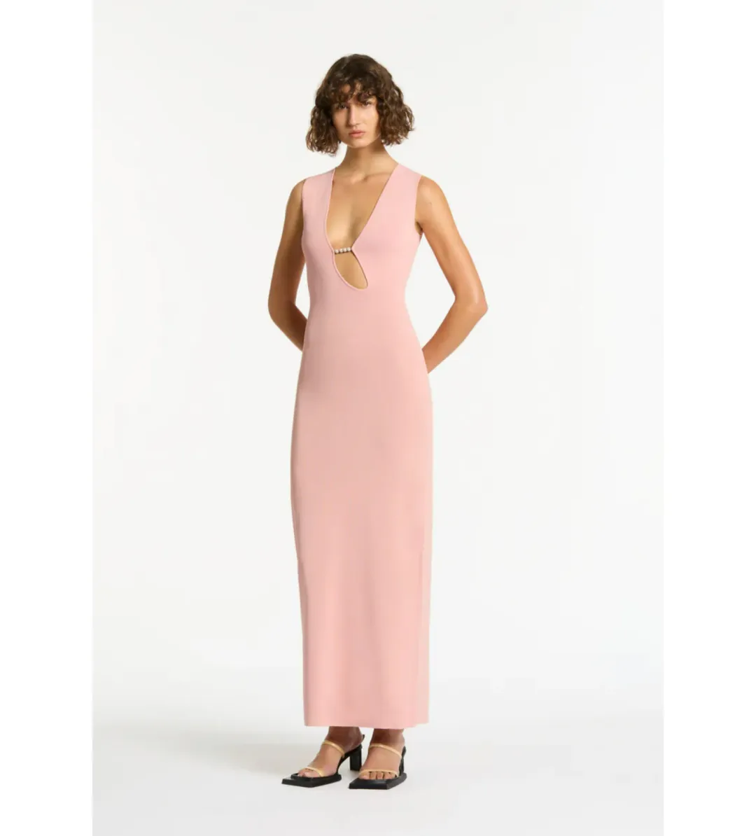 Sir the Label Kinetic Beaded Maxi Dress Pink Size 0 / AU 6 for rent on The Volte - main image
