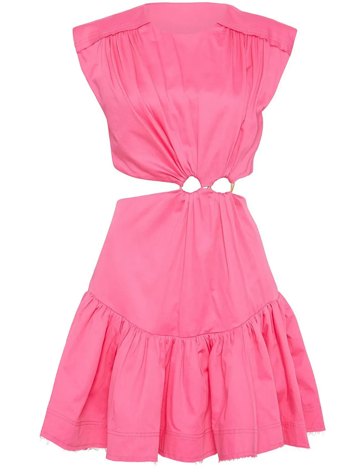 Aje Solstice Cut Out Ring Flip Mini Dress Pink Size 16  - Image 5