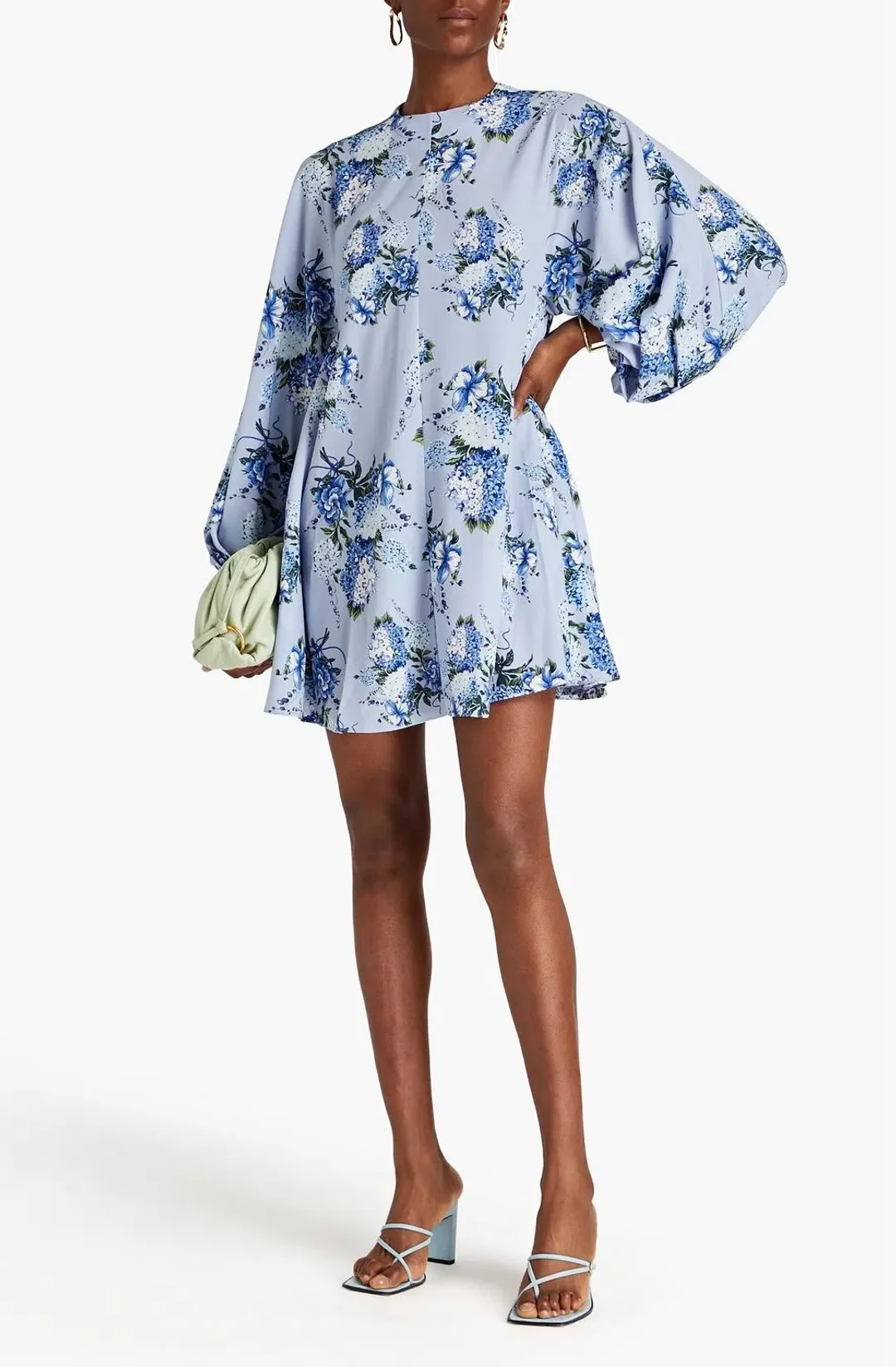 Emilia Wickstead Nova Wisteria Long Sleeve Mini Dress Floral Size AU 16 for rent on The Volte - main image