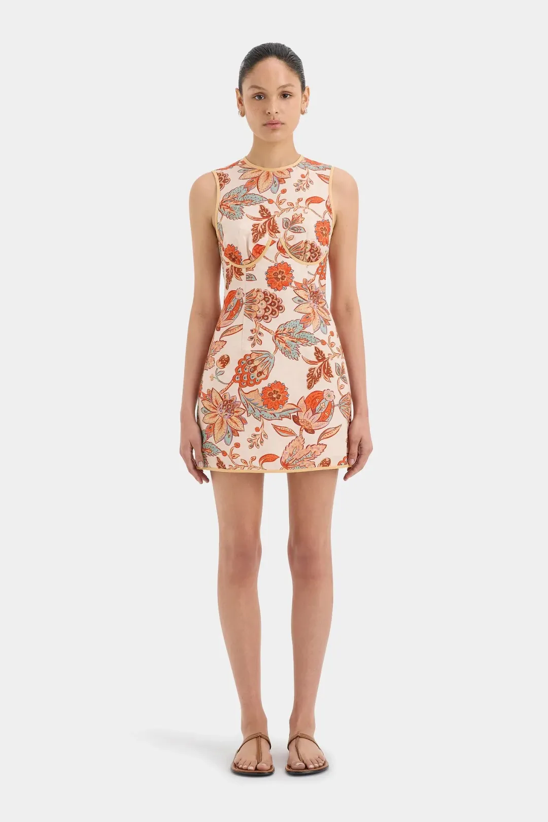Sir the Label Noemi Mini Dress Desert Wildflower Size 8 for rent on The Volte - main image