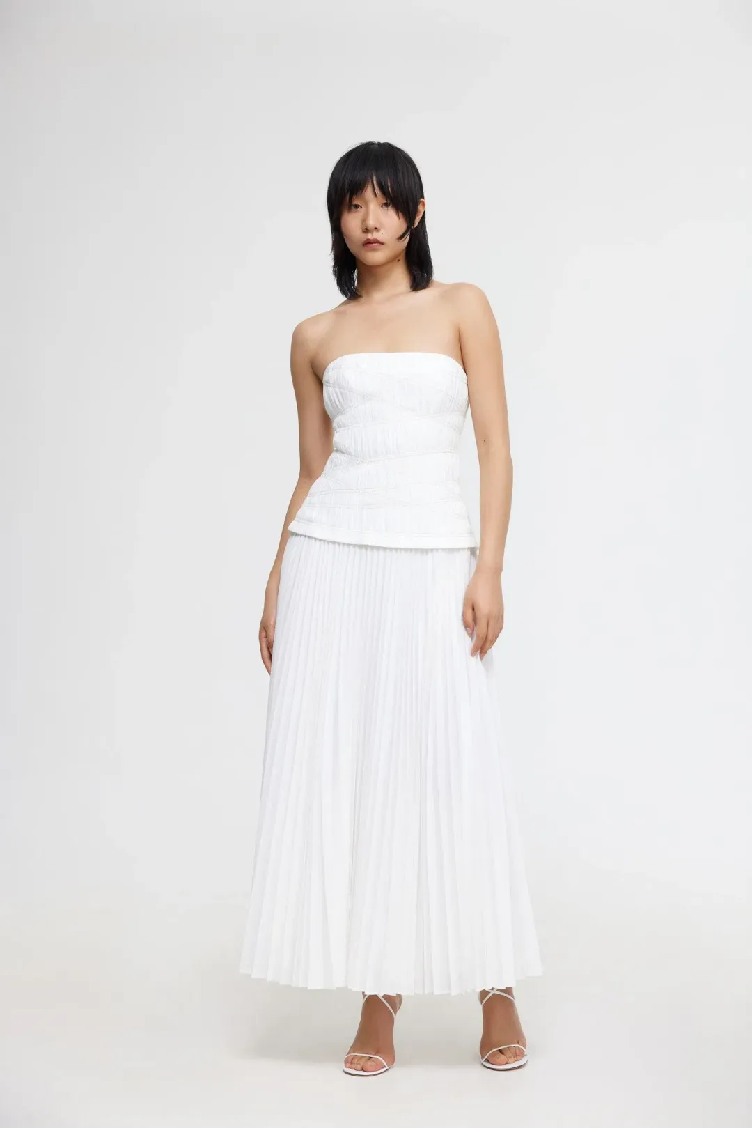 Acler Bristol Midi Dress in Ivory White Size S / AU 8 for rent on The Volte - main image