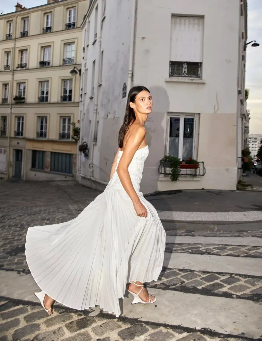 Acler Bristol Midi Dress in Ivory White Size S / AU 8 for rent on The Volte - main image