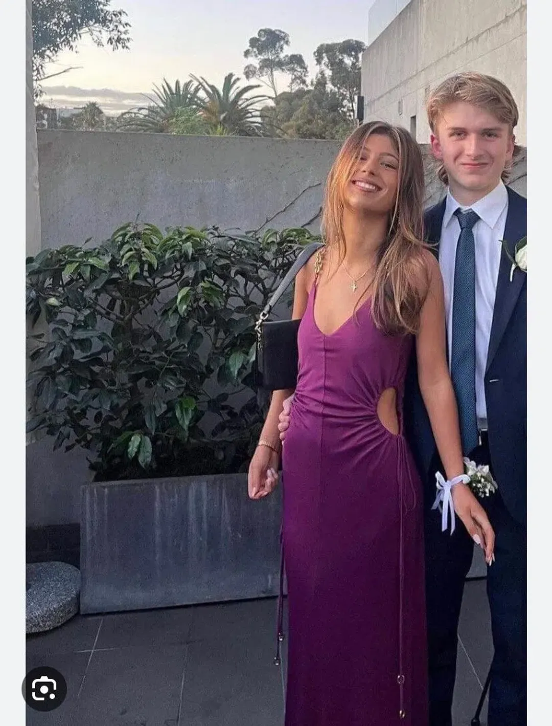 Manning Cartell Magenta Tuning in Chain Dress Purple Size 12 for rent on The Volte - main image