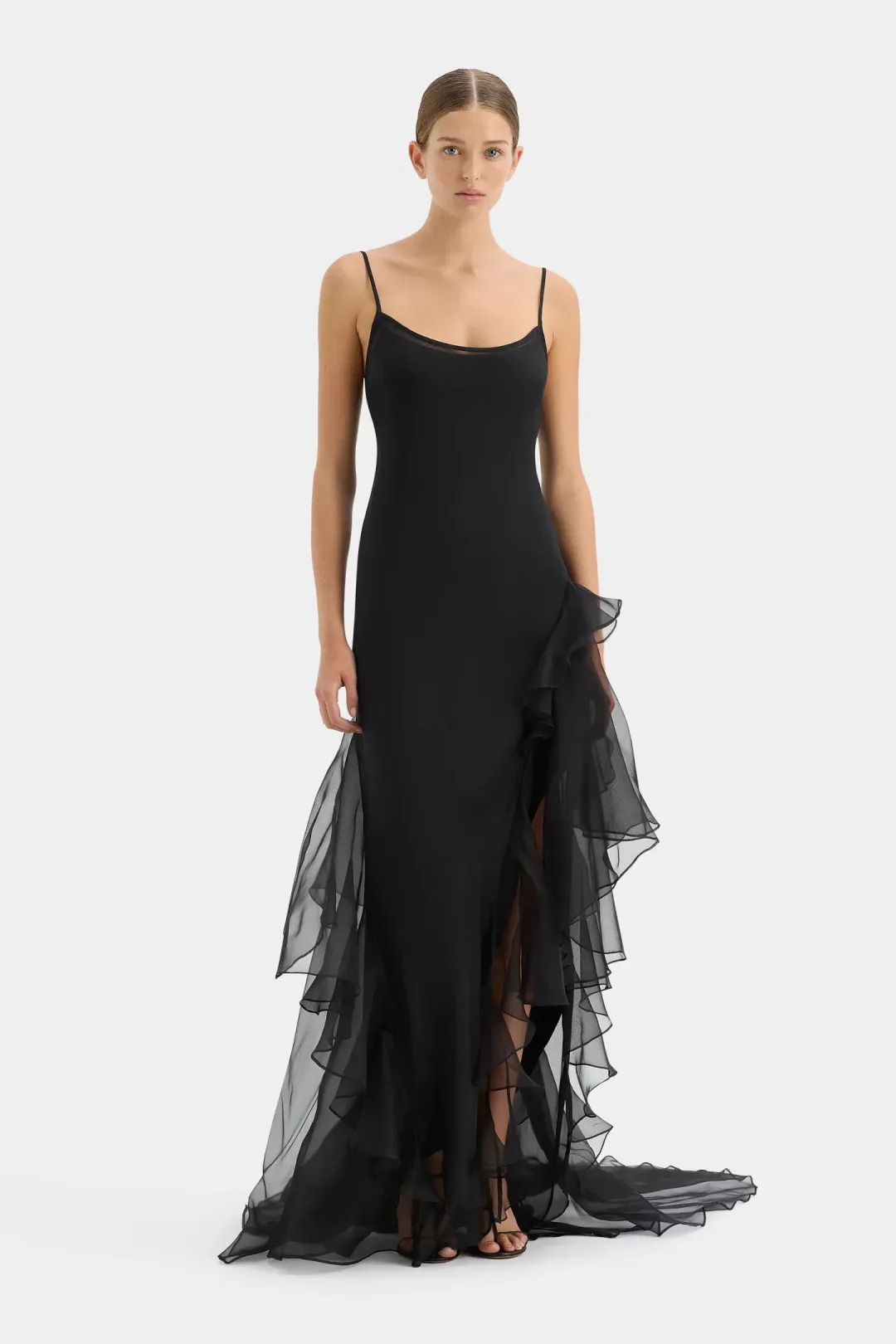 Sir the Label Sage Flounce Gown Black Size 1 / AU 8 for rent on The Volte - main image
