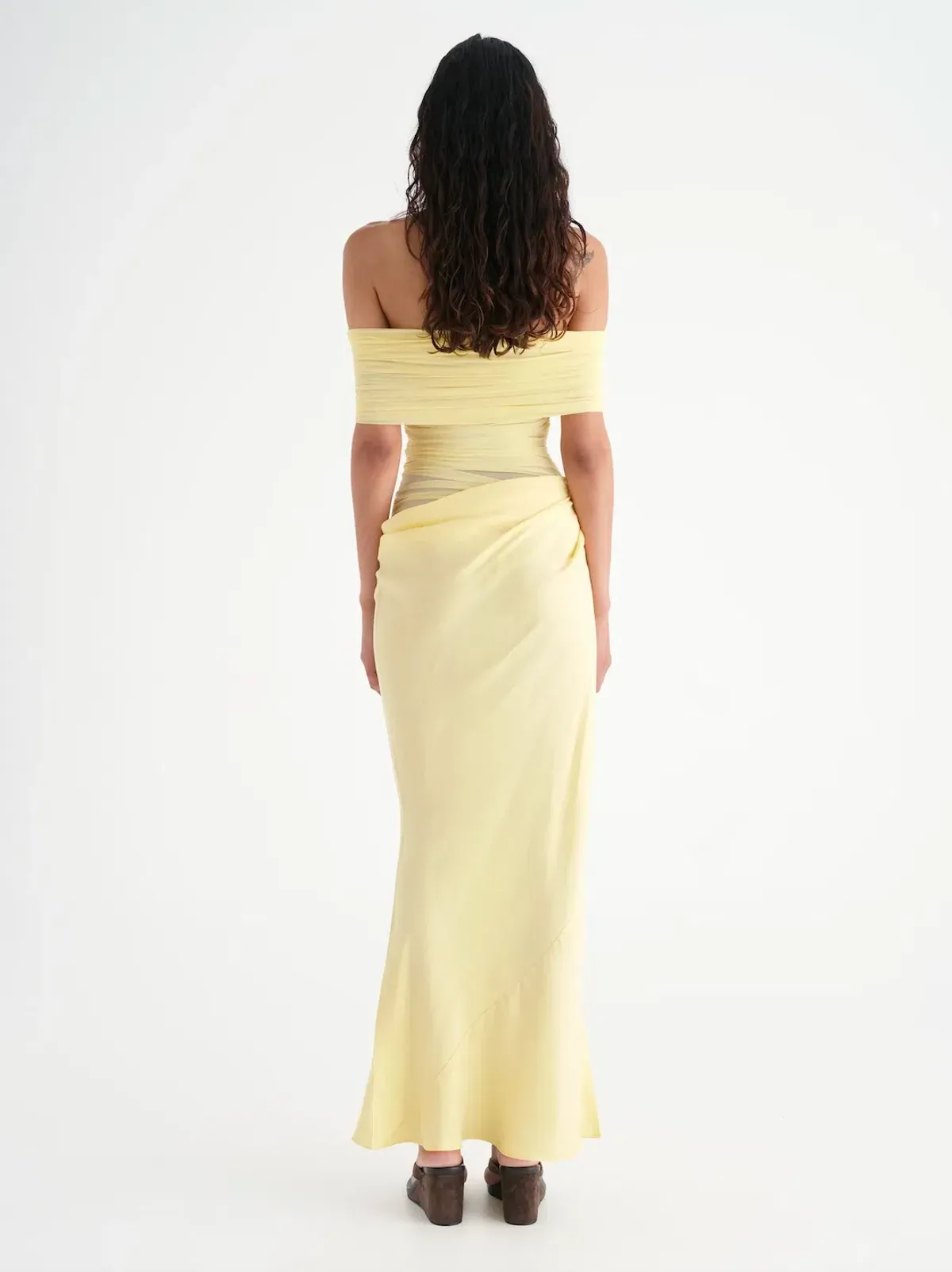 Benni Nico Off Shoulder Maxi Dress Yellow Size 8 / AU 8 - Image 5