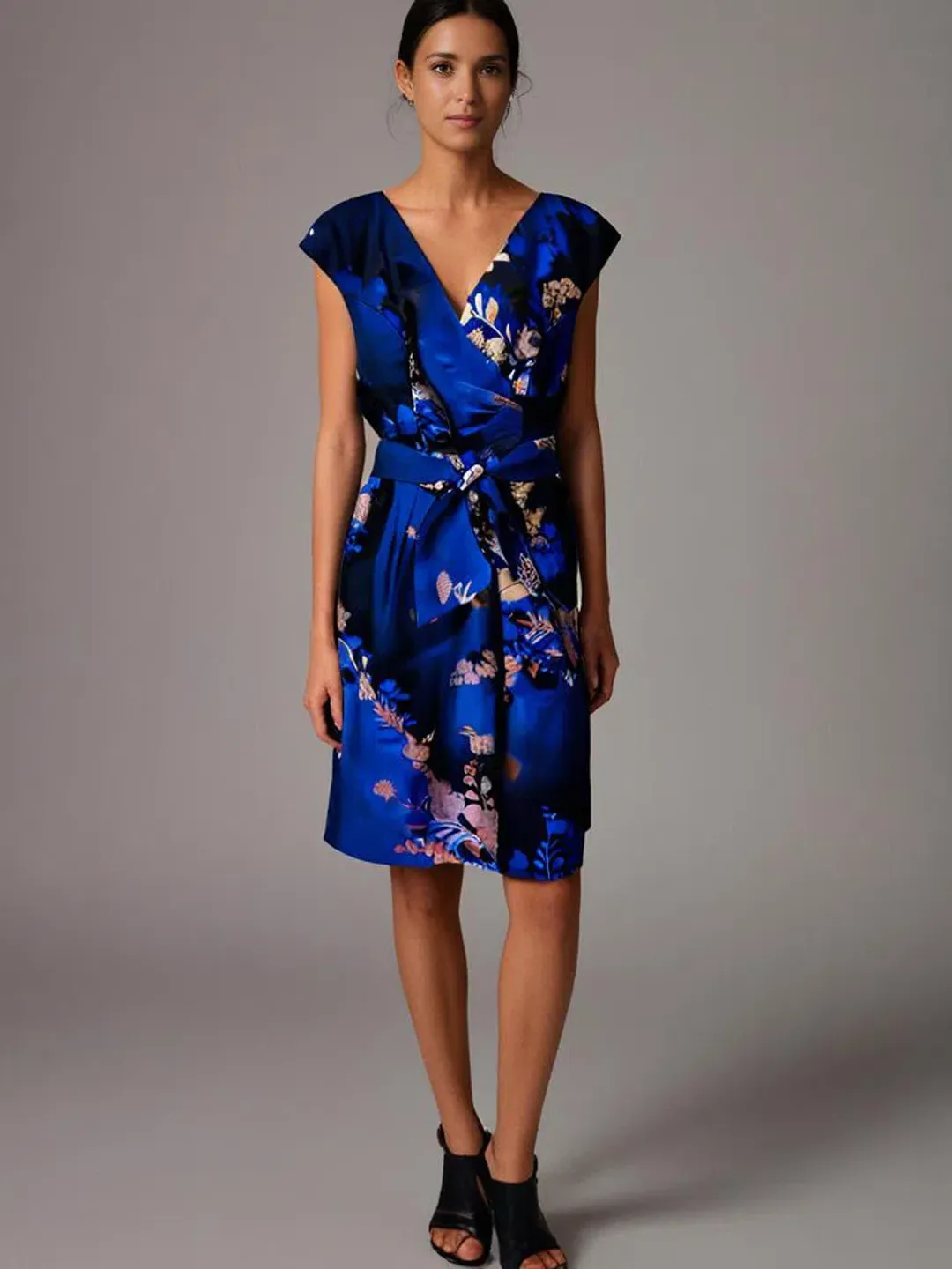 Alex Evenings Dress Royal Blue Floral Size 12 for rent on The Volte - main image