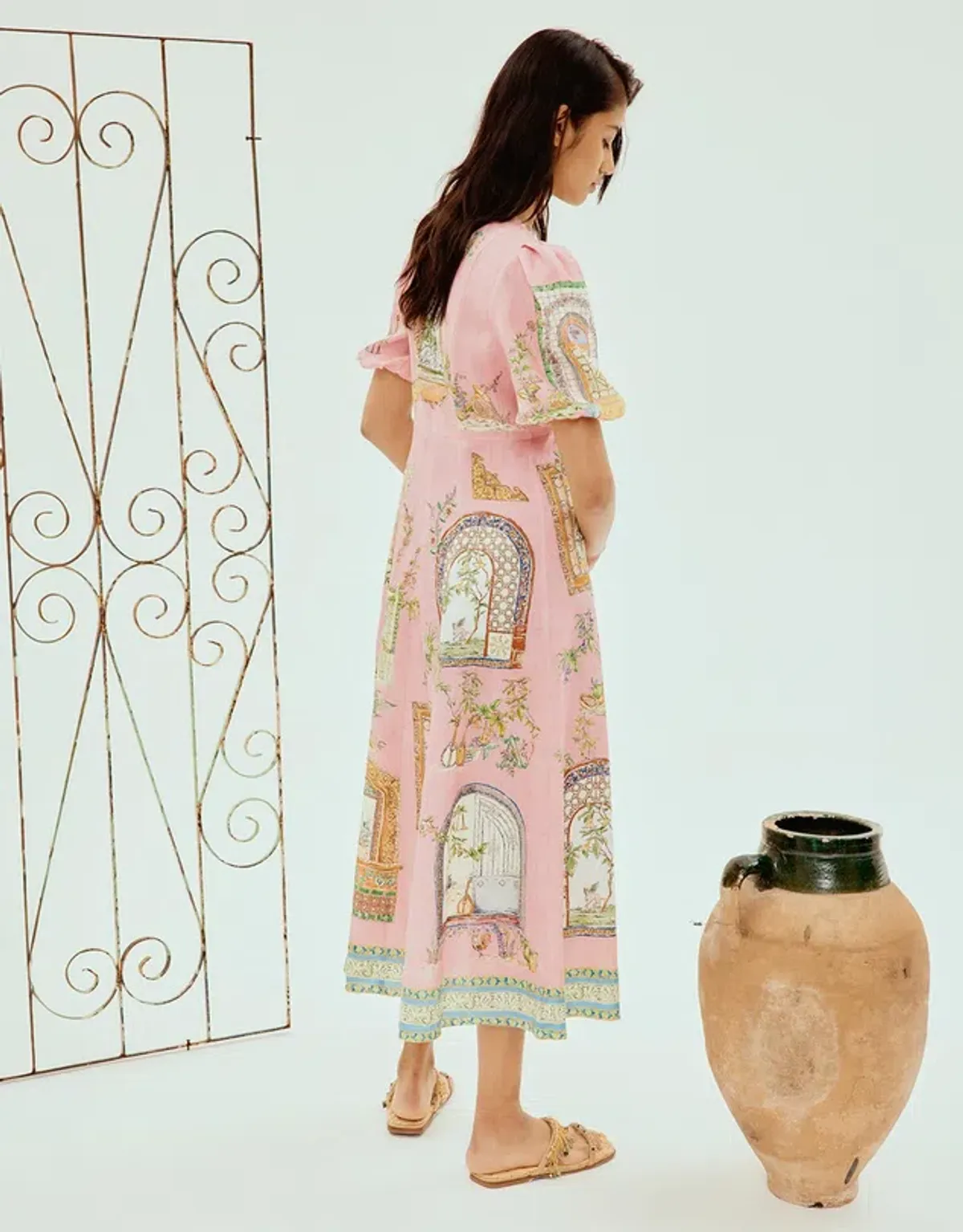 Alemais Monte Midi Dress Pink Size 10 - Image 3