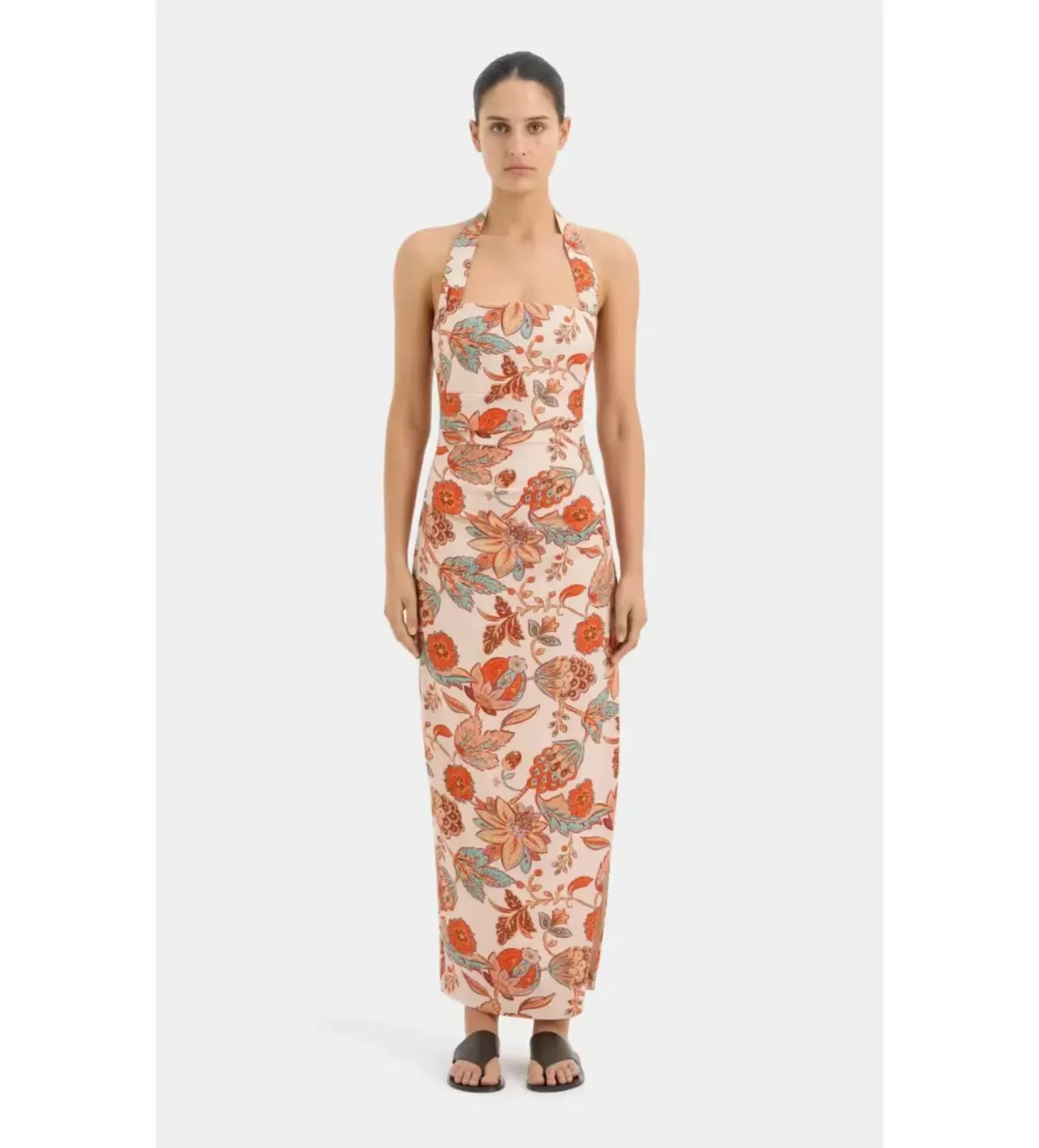 Sir the Label Noemi Halter Midi Dress Desert Wildflower Print Size 1 / AU 8 - Image 1