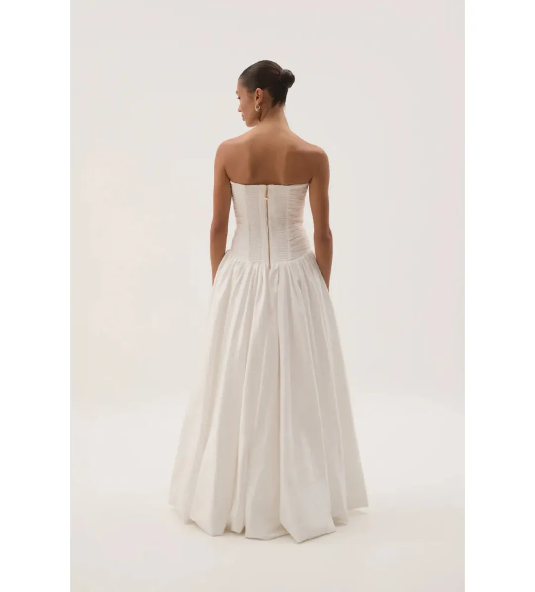 Aje Violette Bubble Hem Maxi Dress Ivory Size AU 12 for rent on The Volte - main image