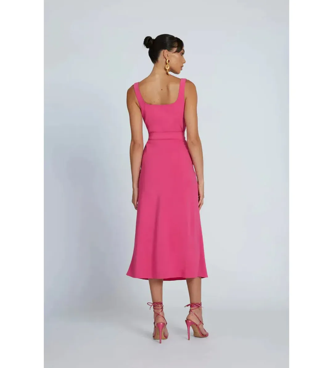 By Johnny Ora Bist Midi Dress Pink Size AU 8 for rent on The Volte - main image