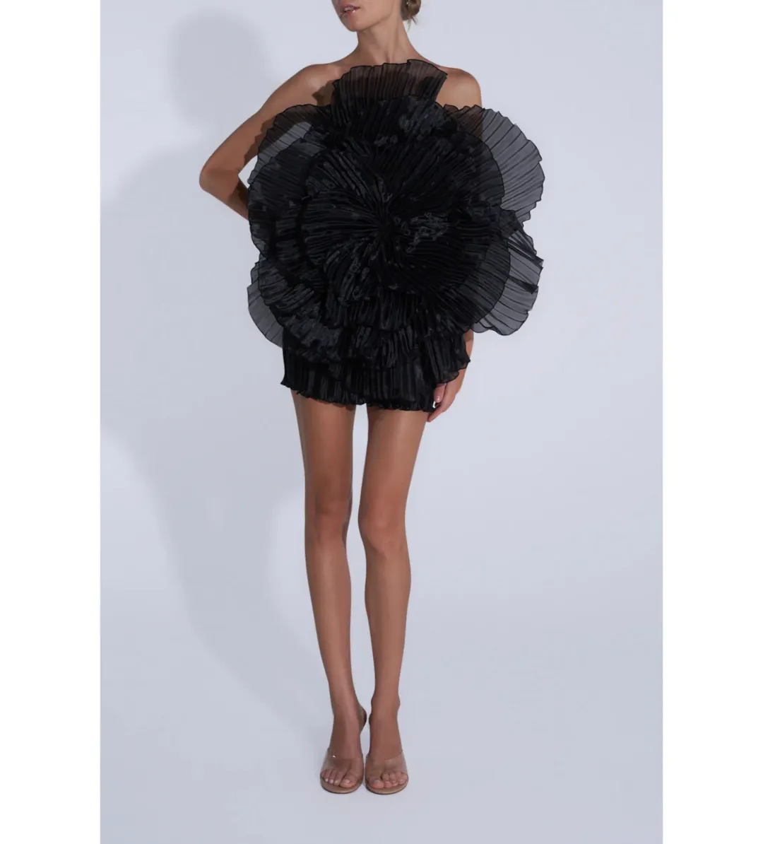 L’Idee Fleur Mini Dress Noir Size AU 6 for rent on The Volte - main image