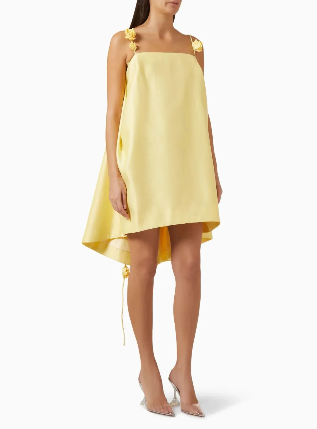 Leo Lin Fiona Rose Mini Dress Sorbet Yellow Size 14 - Image 1